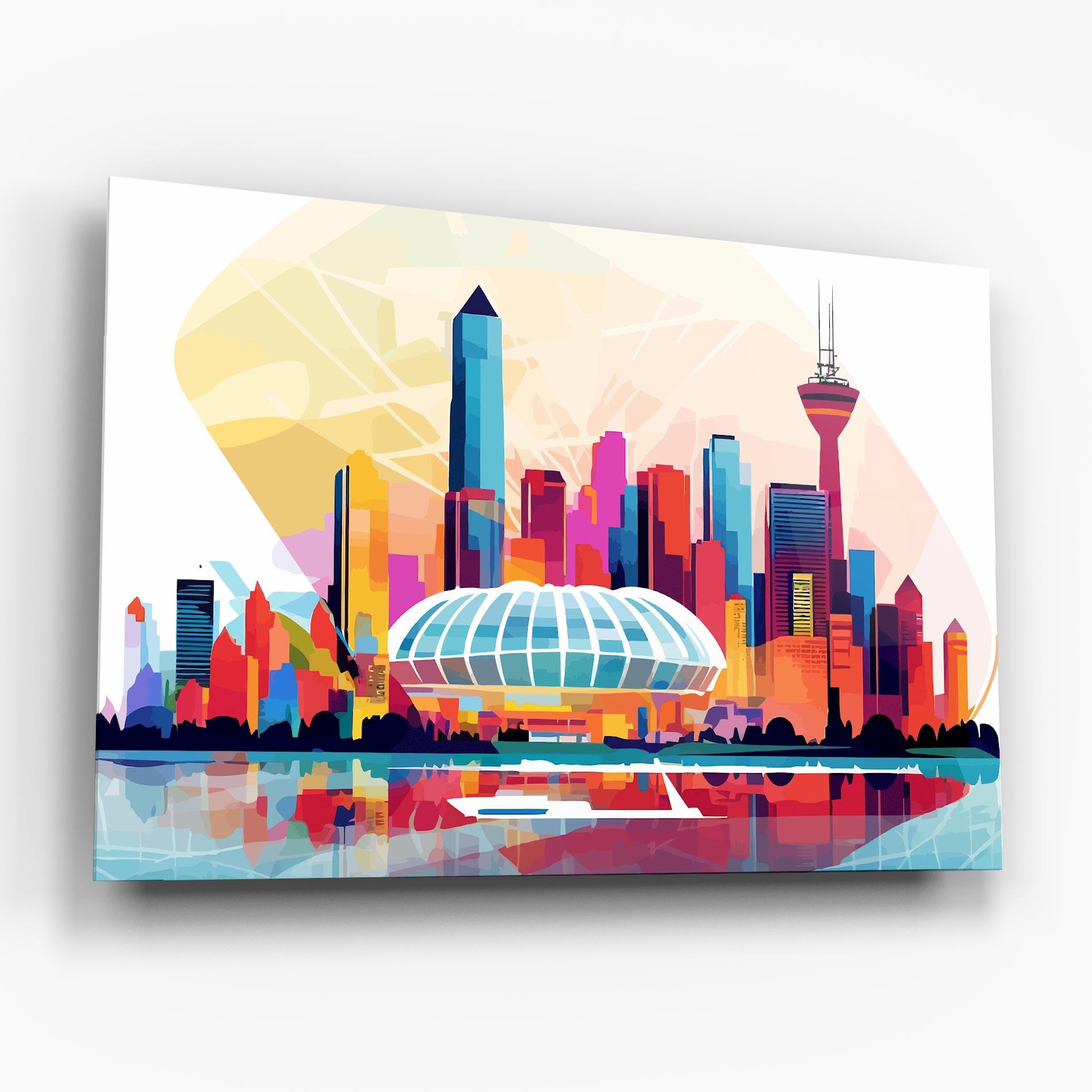 Glasbild Olympic Stadium Color mockup 6