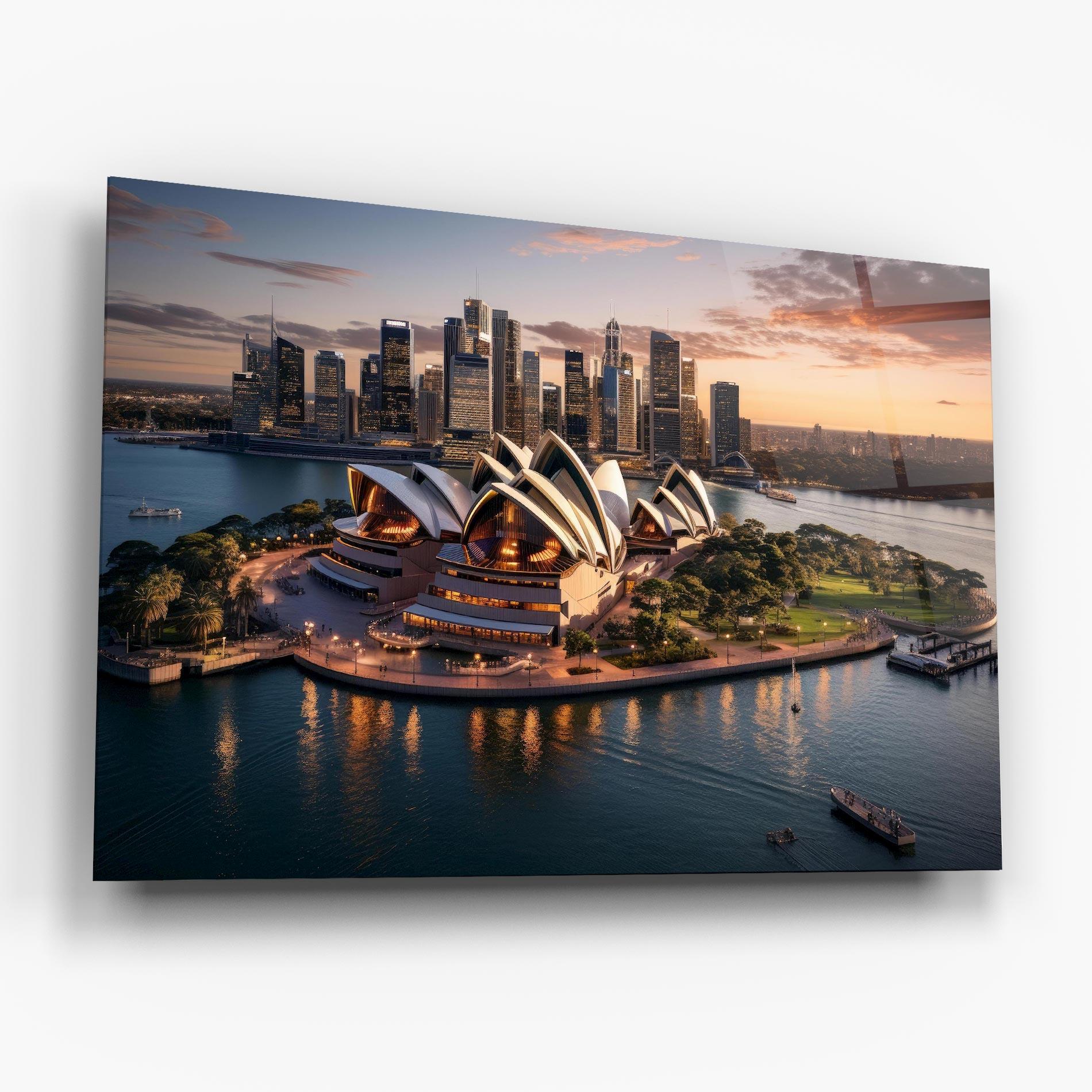 Glasbild Sydney Australia Sunset mockup 6