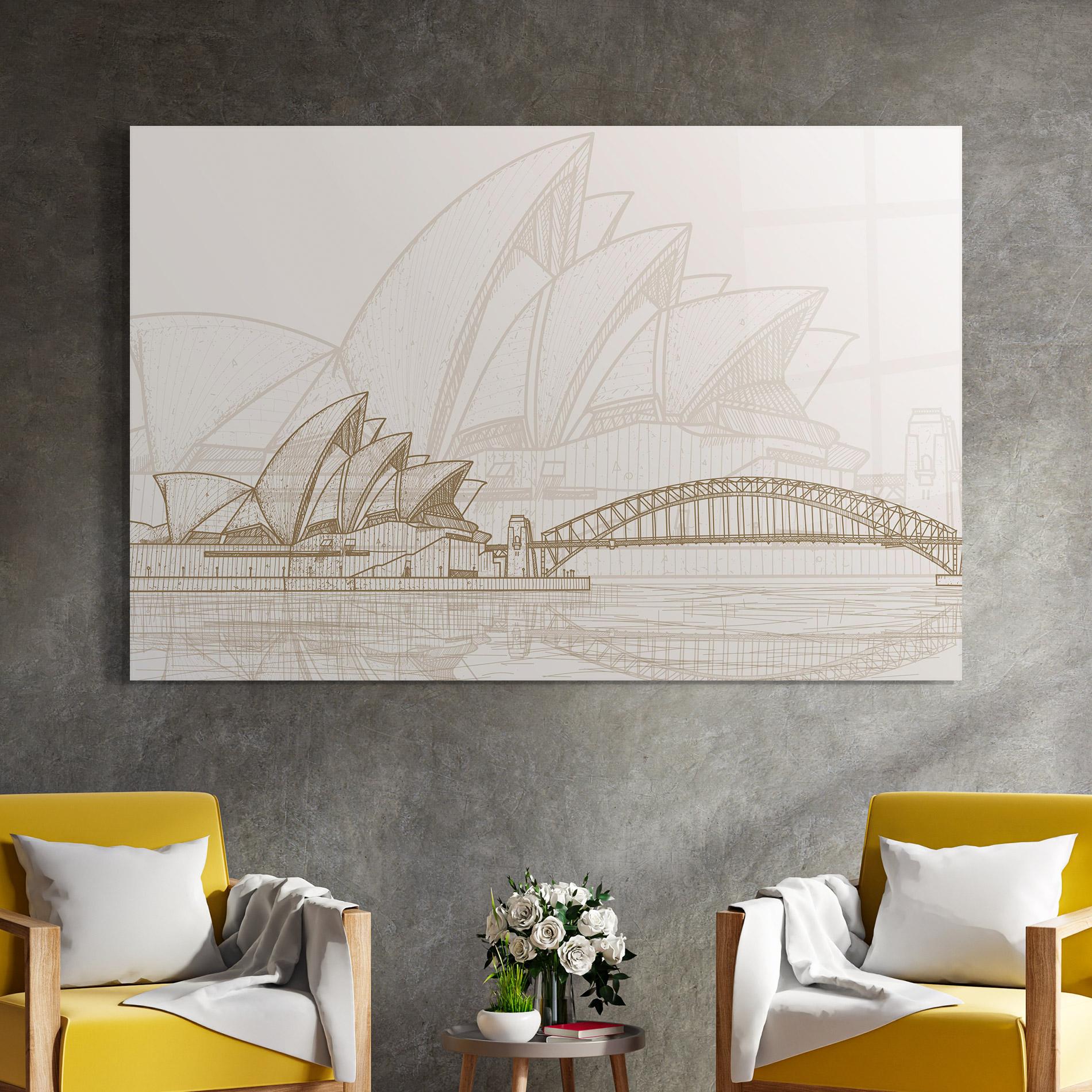 Glasbild Brown Opera House mockup 4