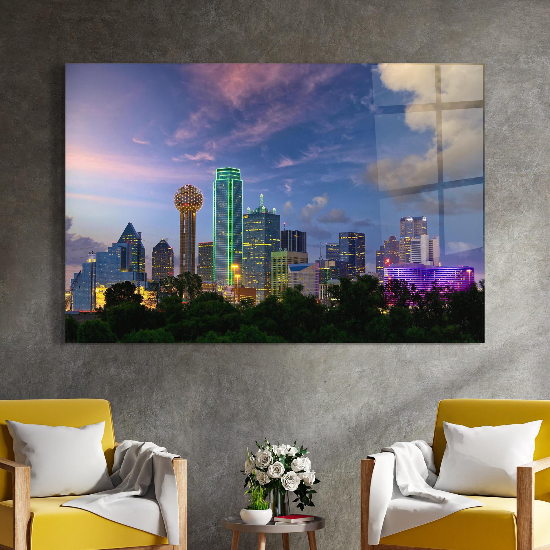 Glasbild Dallas Dusk mockup 4