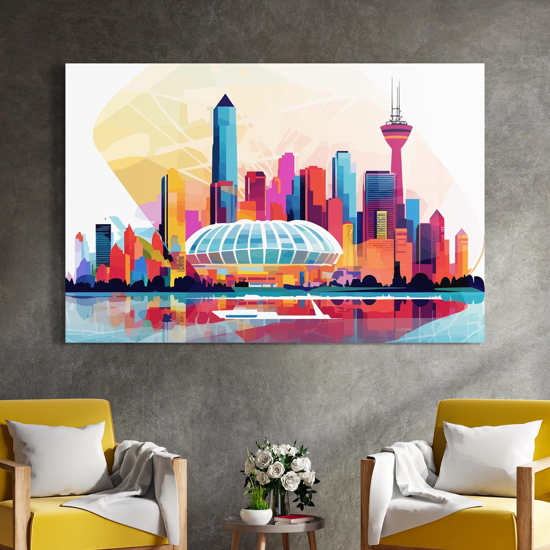 Glasbild Olympic Stadium Color mockup 4