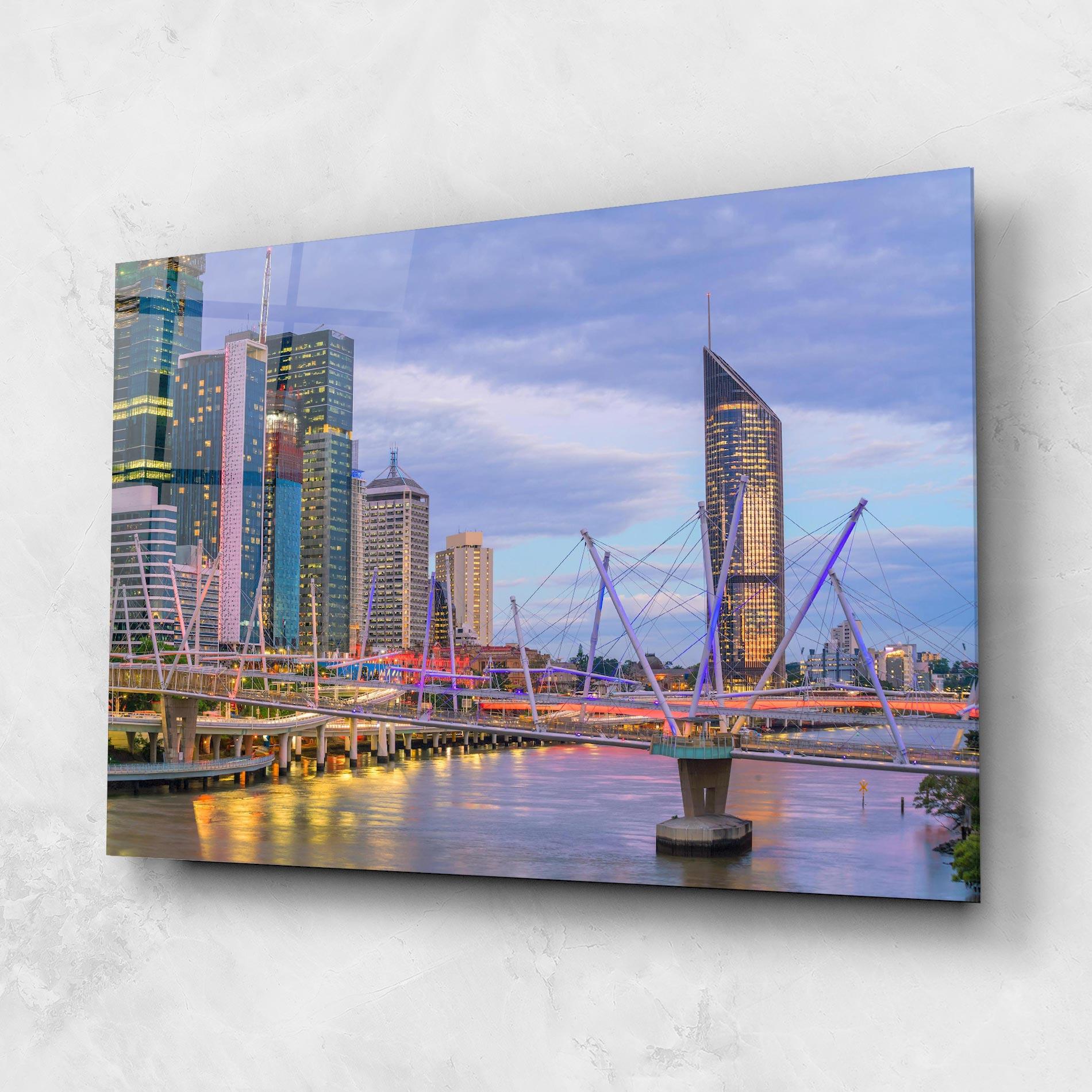 Glasbild Brisbane River Australia mockup 1