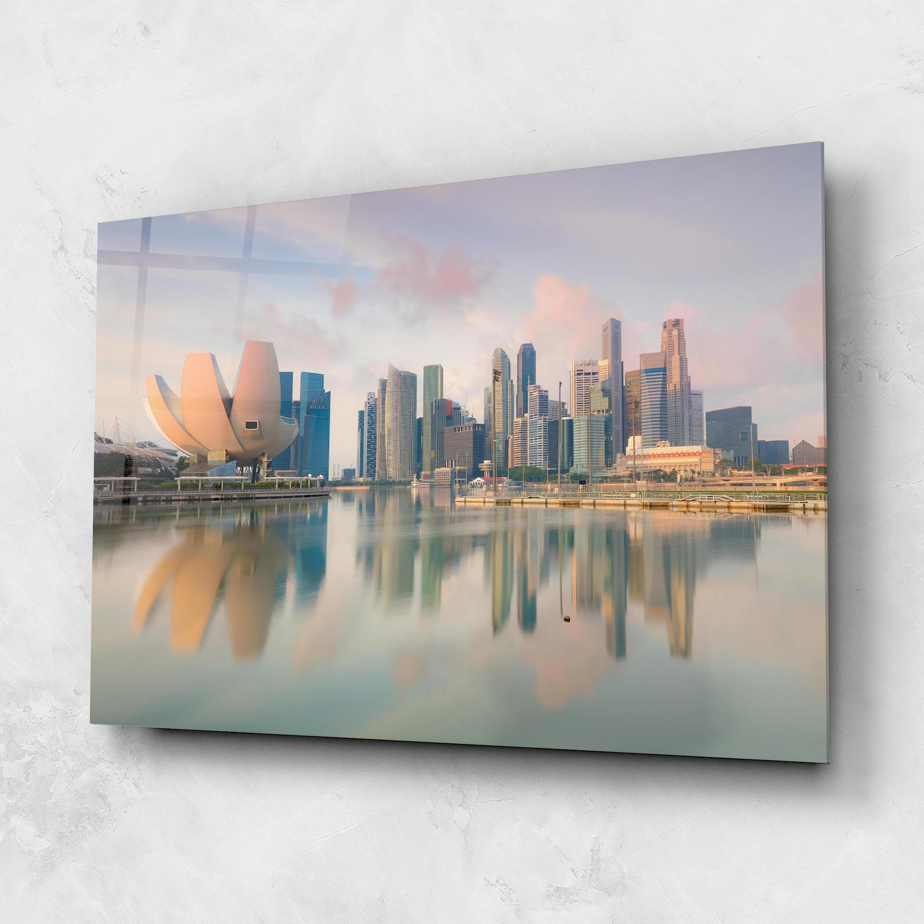 Glasbild Singapore Buildings mockup 1