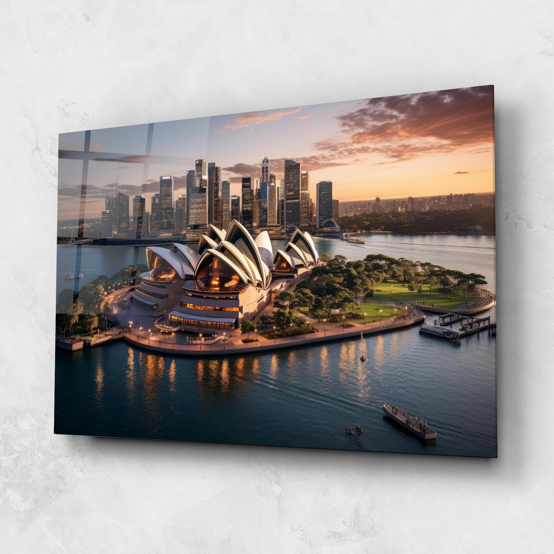 Glasbild Sydney Australia Sunset mockup 1