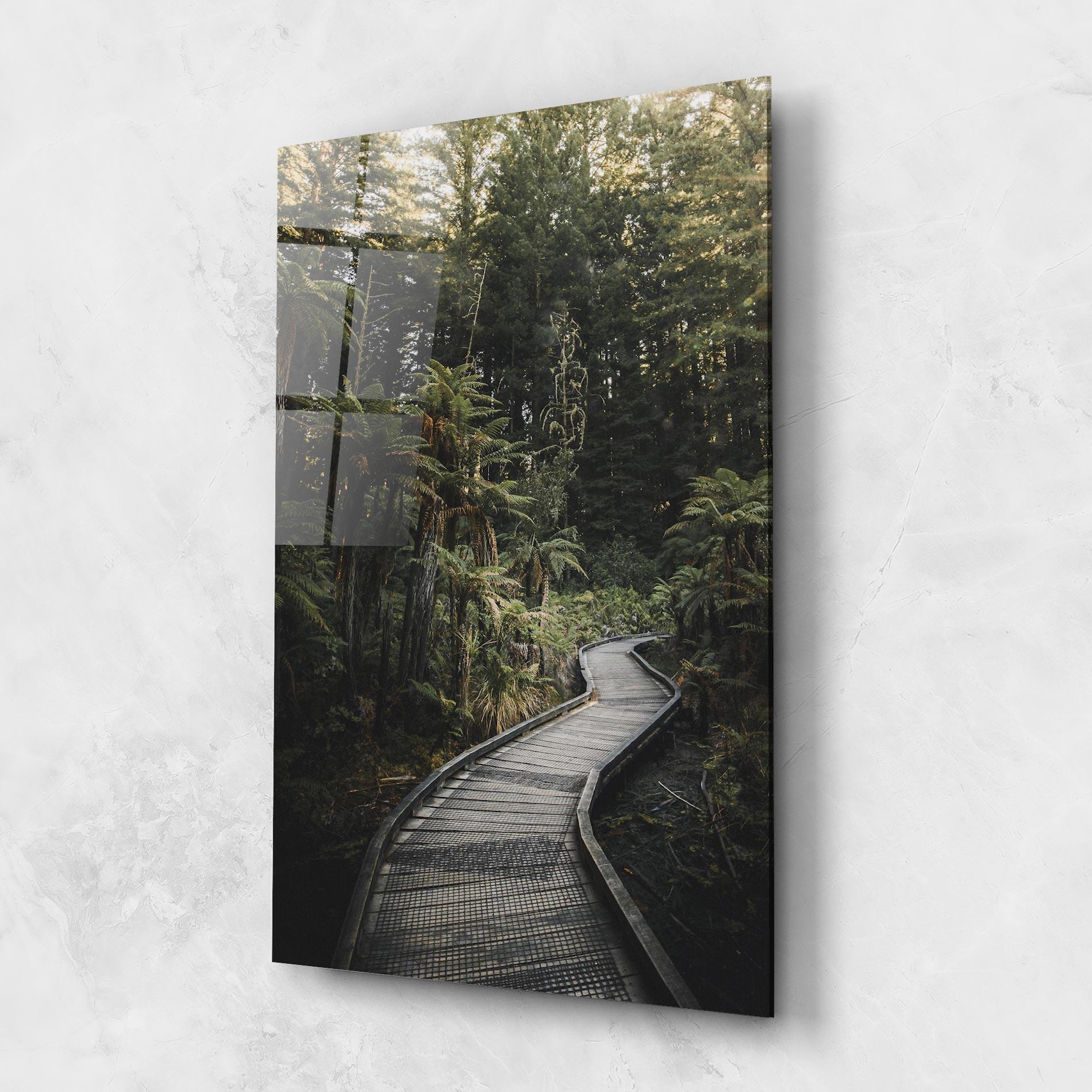 Glasbild Forest Path View mockup 1