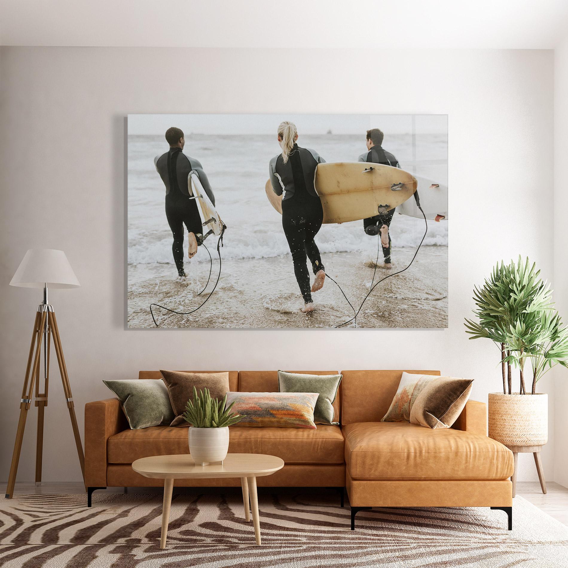 Glasbild Australian Beach mockup 7