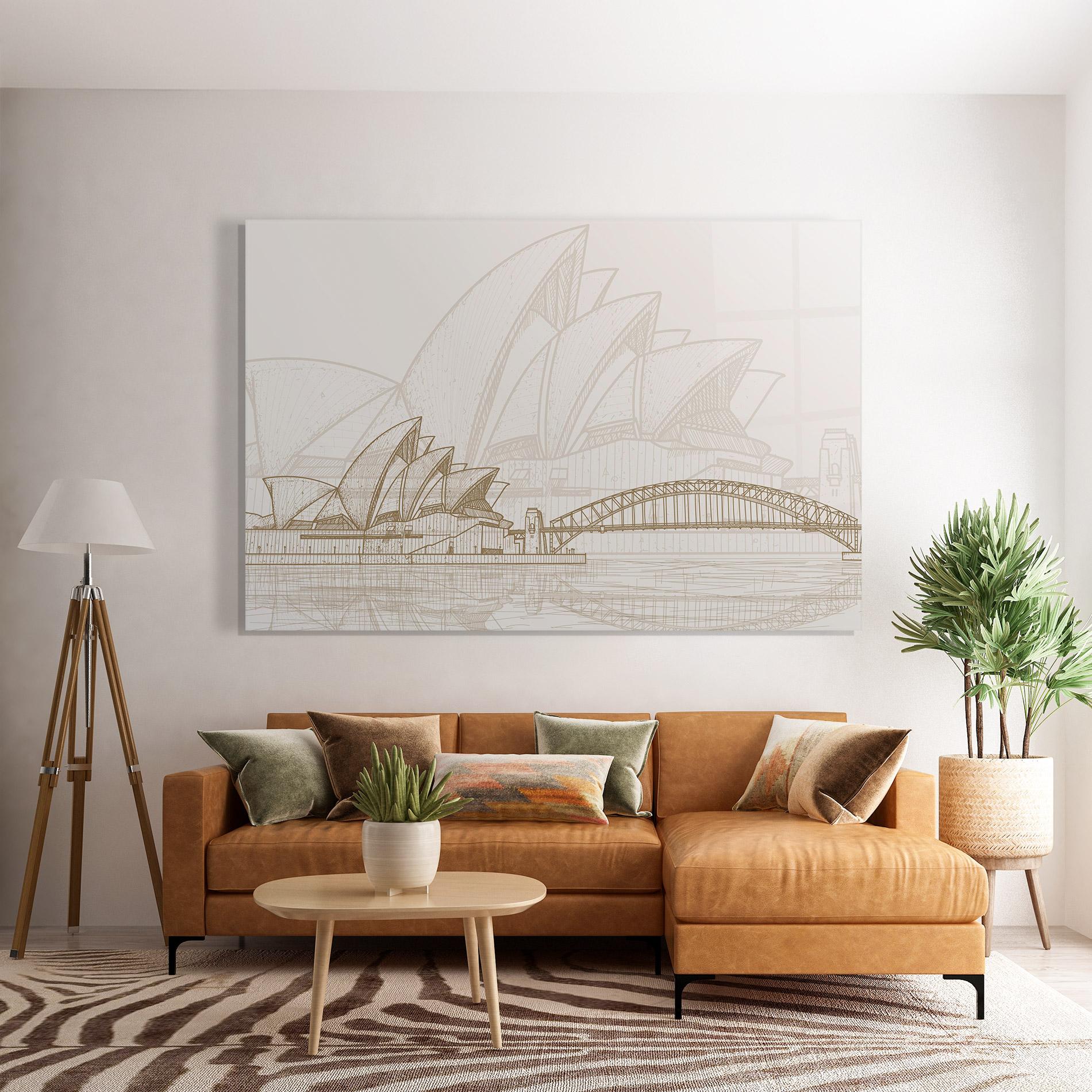 Glasbild Brown Opera House mockup 7