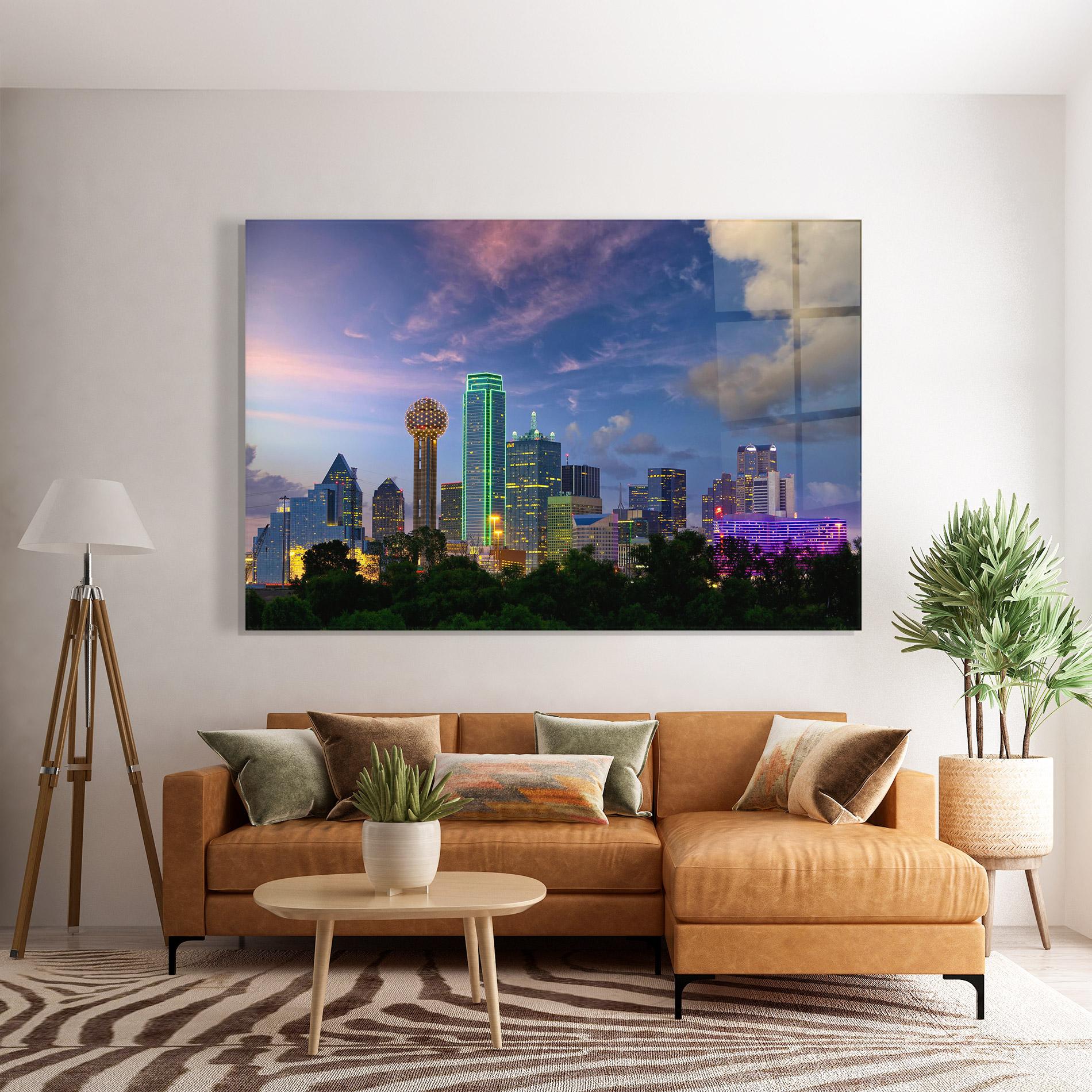 Glasbild Dallas Dusk mockup 7
