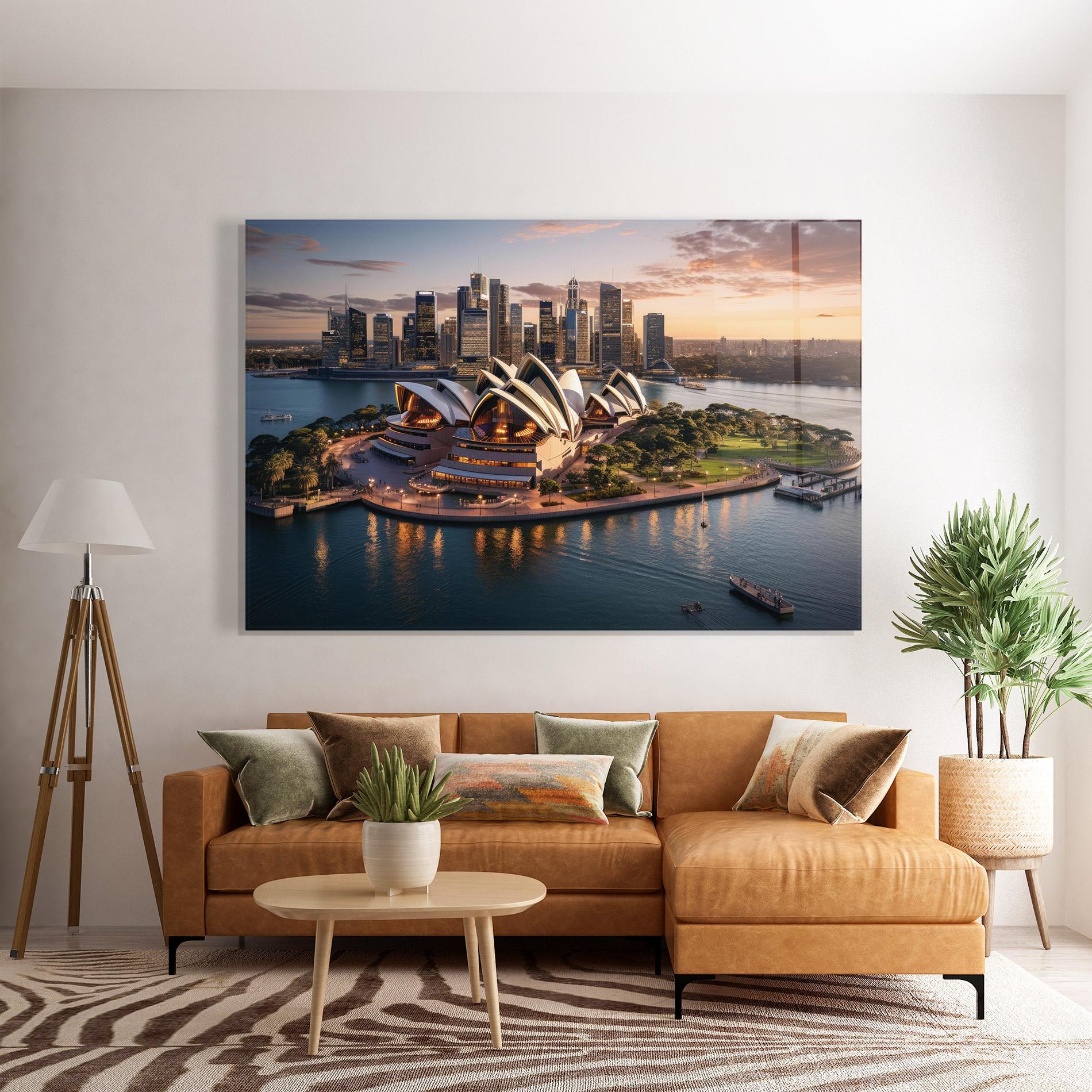 Glasbild Sydney Australia Sunset mockup 7