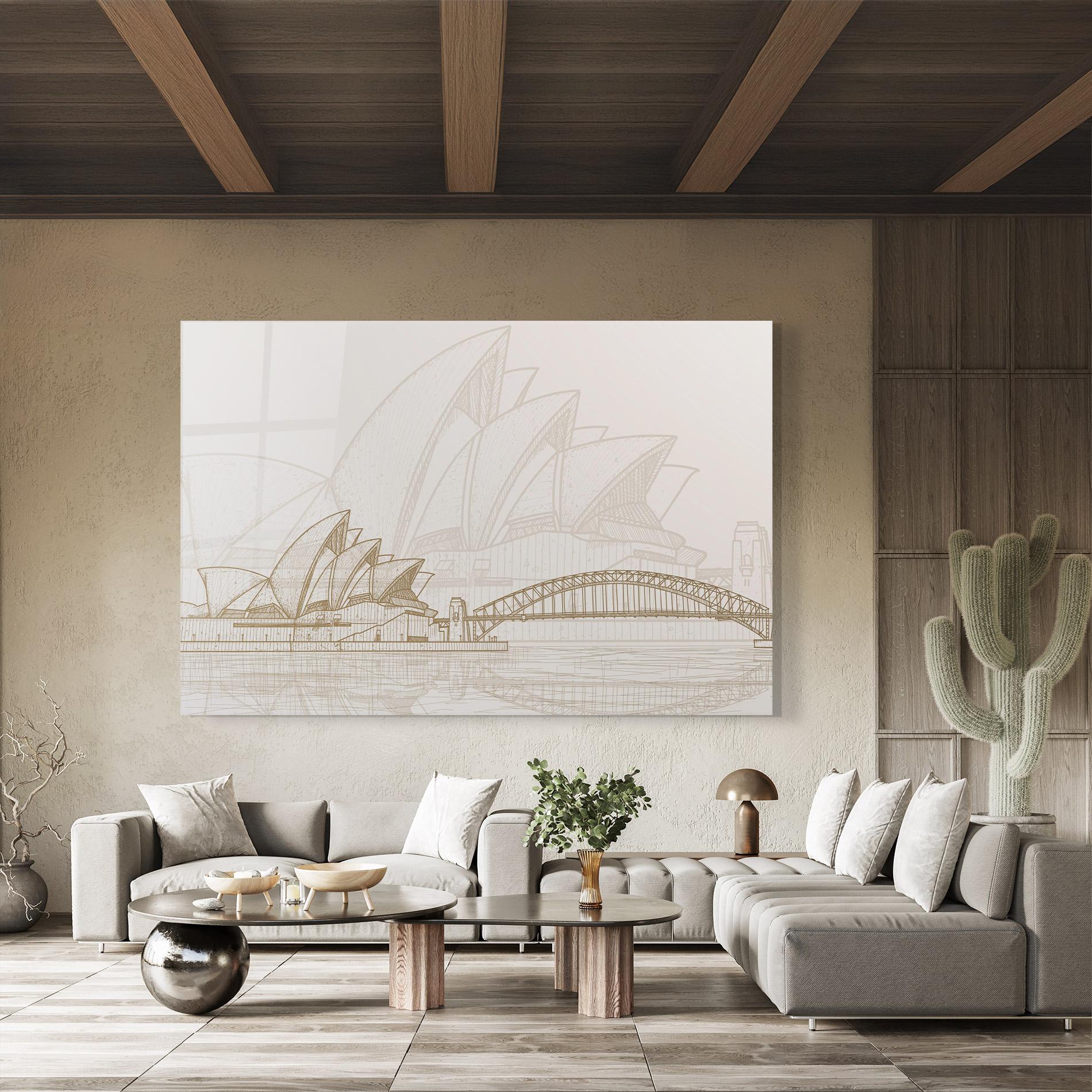 Glasbild Brown Opera House mockup 8