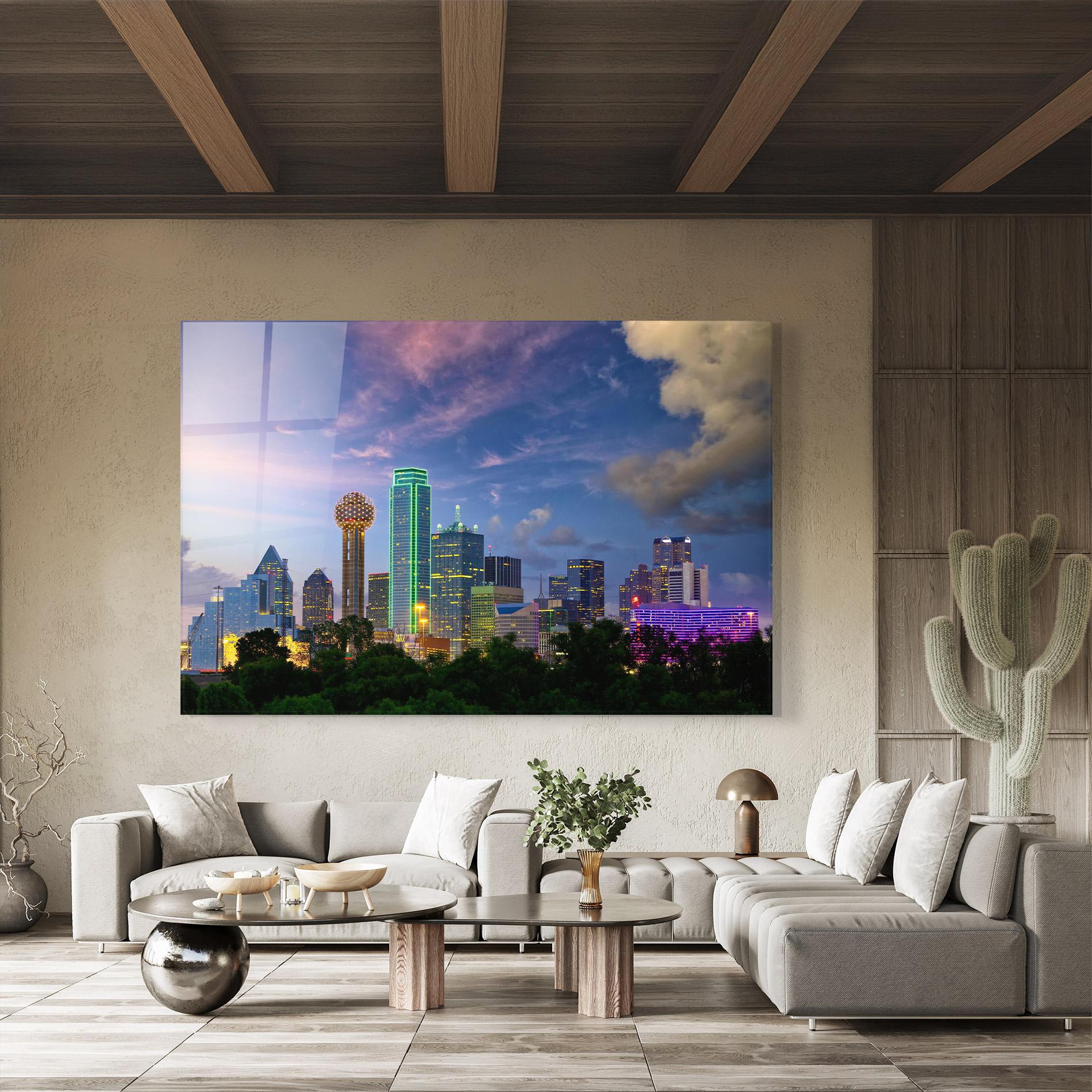 Glasbild Dallas Dusk mockup 8