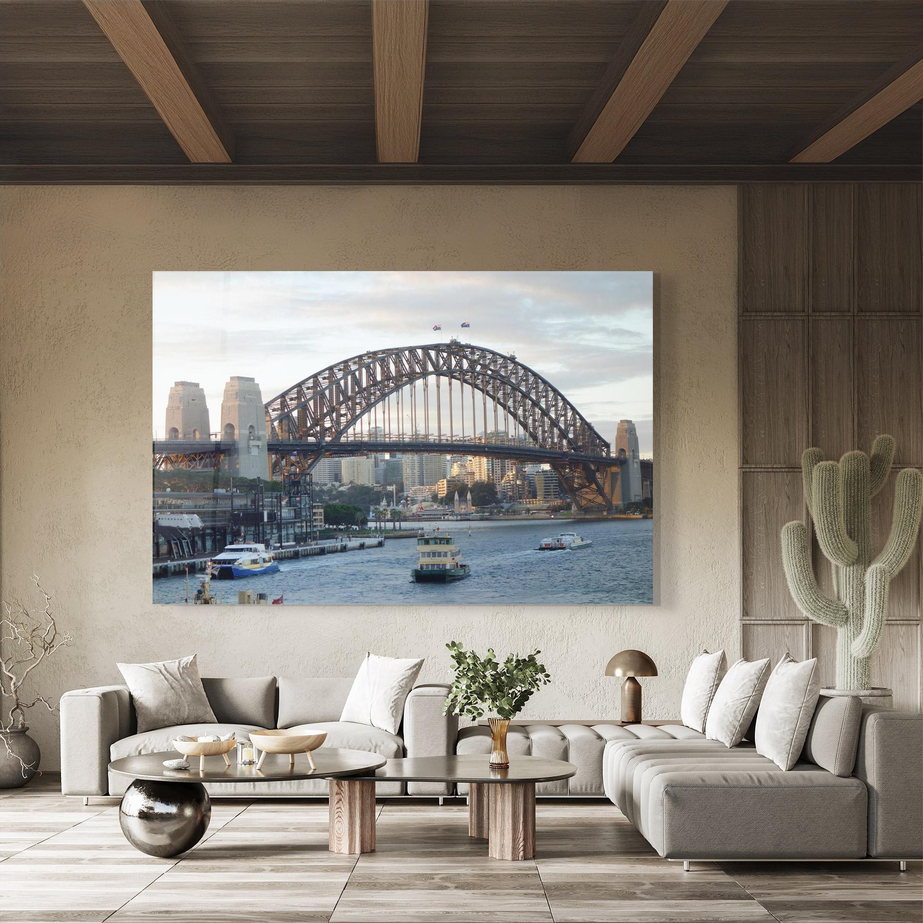 Glasbild Harbour Bridge View mockup 8