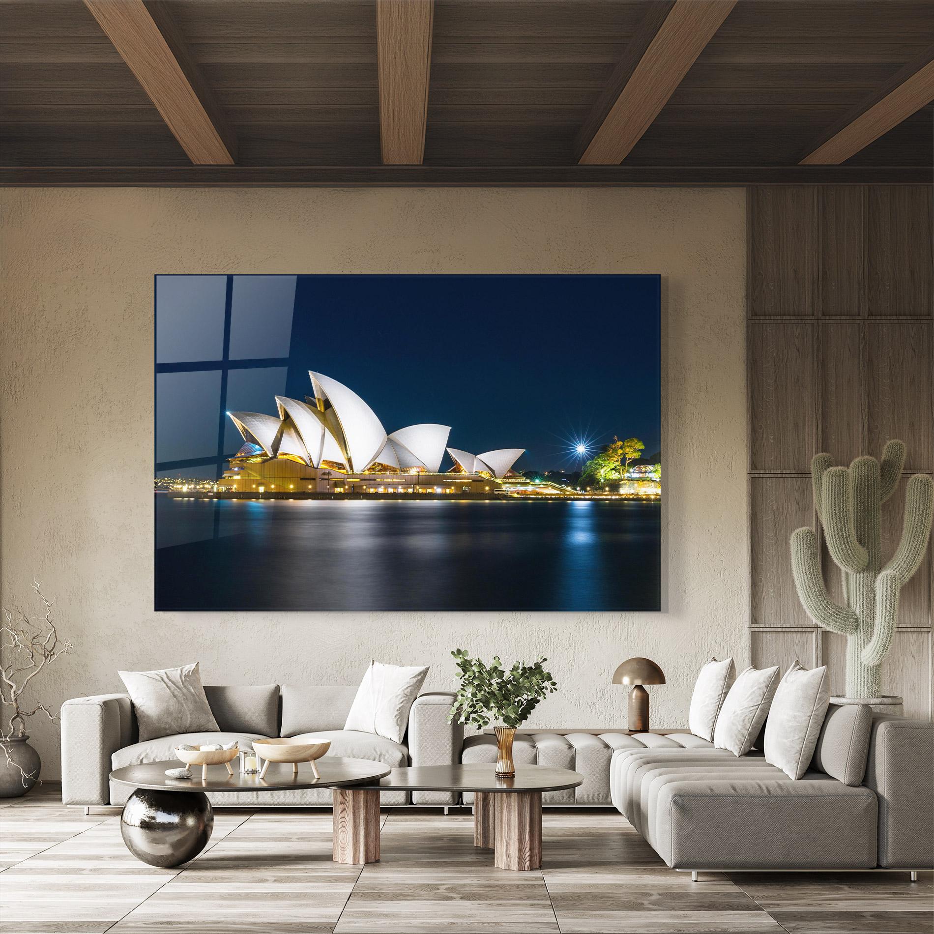 Glasbild Shiny Opera House mockup 8