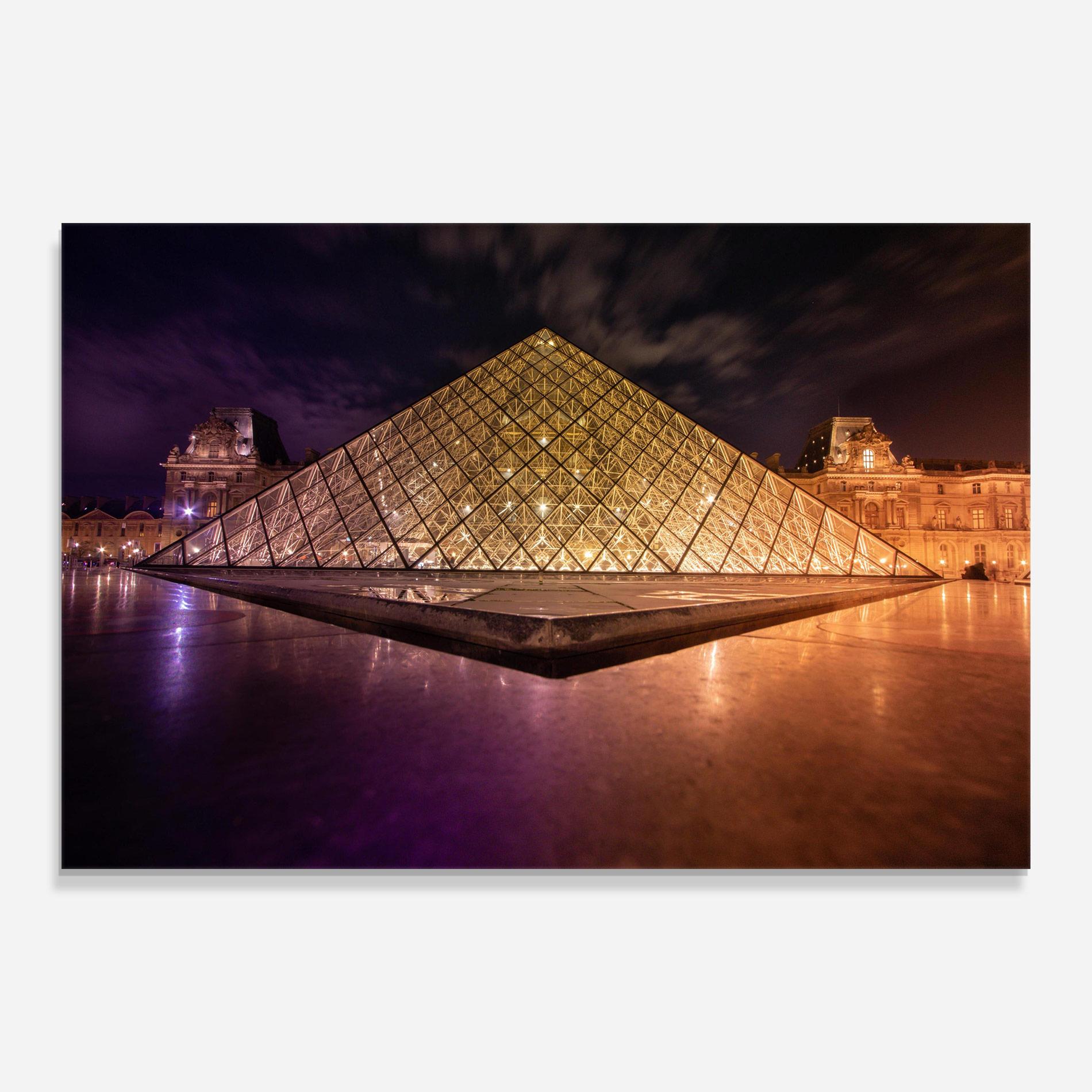Glasbild Louvre Museum Light mockup 0