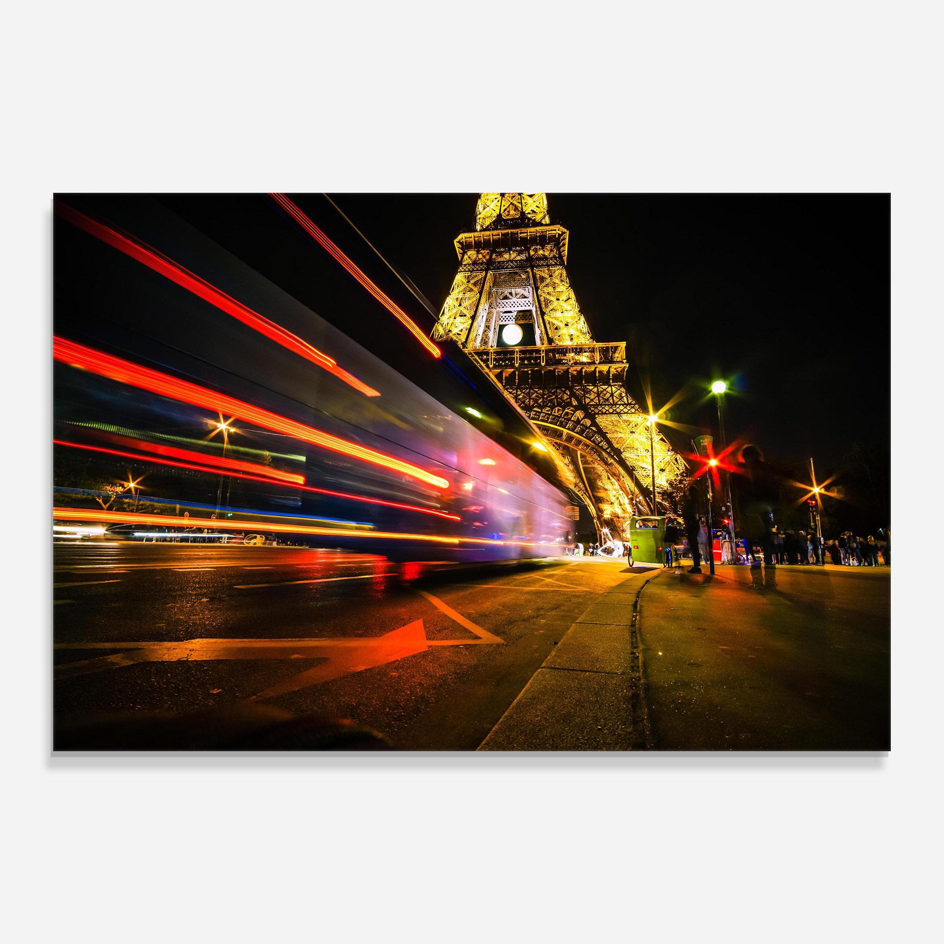 Glasbild Paris Moving Light mockup 0