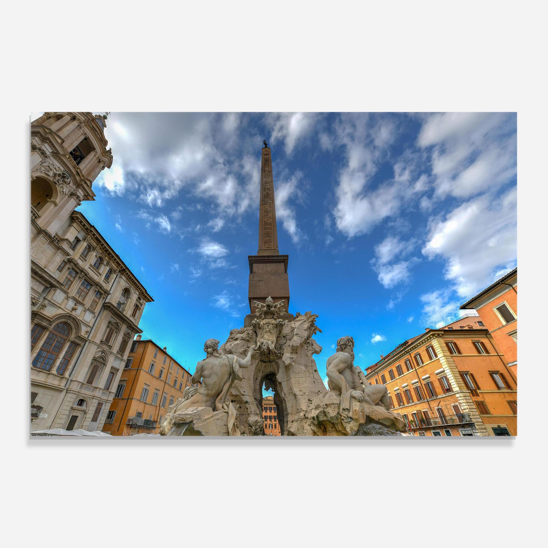 Glasbild Piazza Navona Italy mockup 0