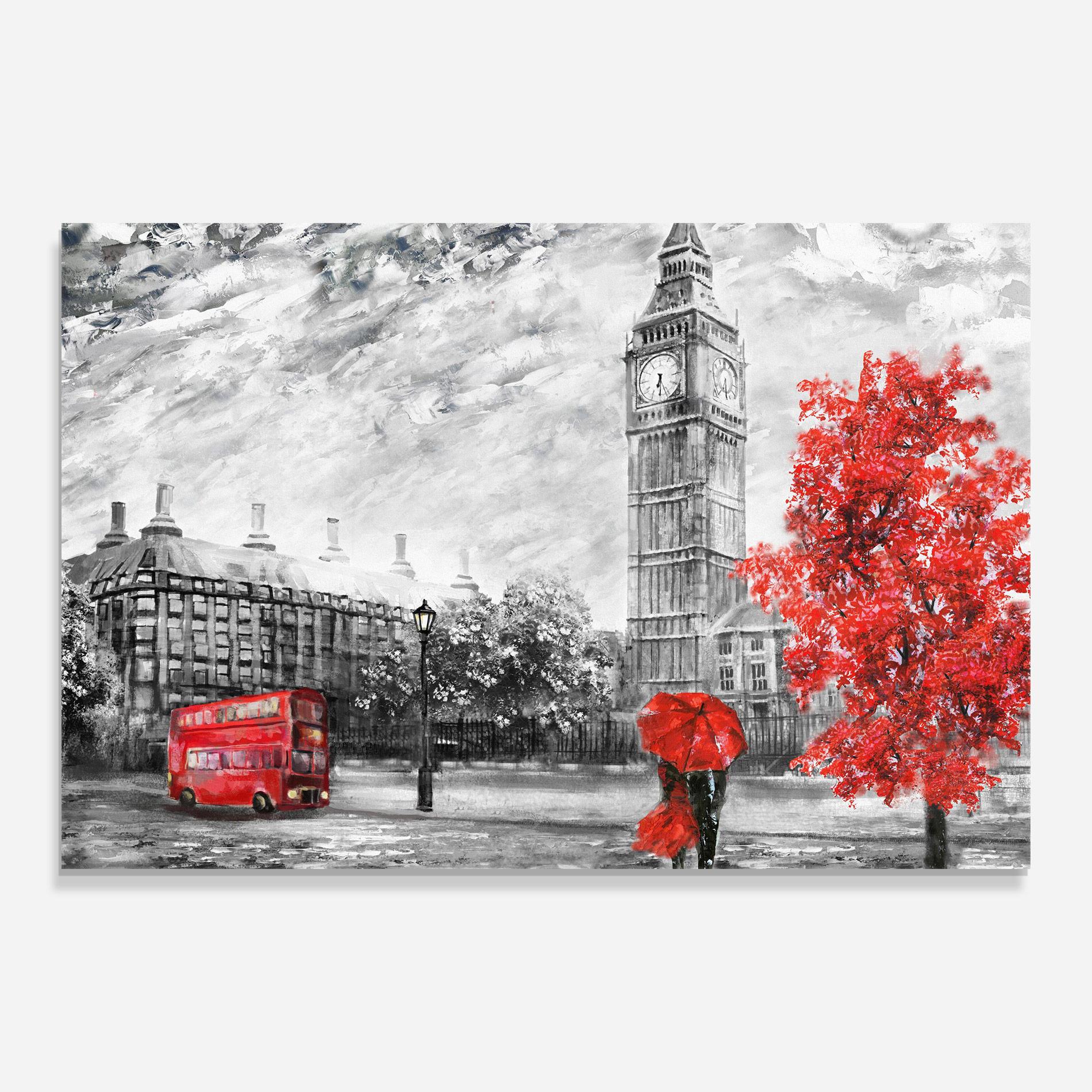 Glasbild Rainy London mockup 0