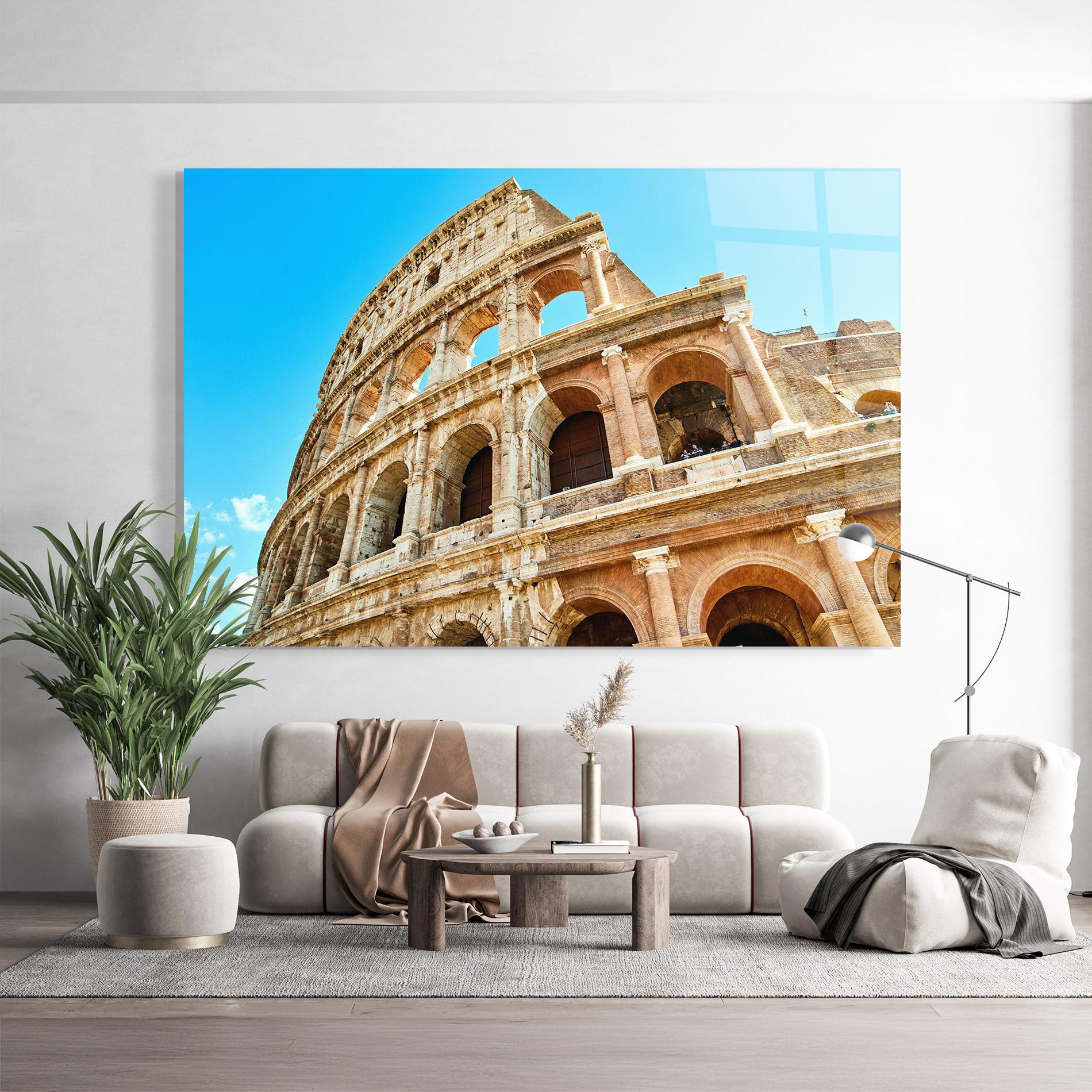 Glasbild Close Colosseum mockup 9
