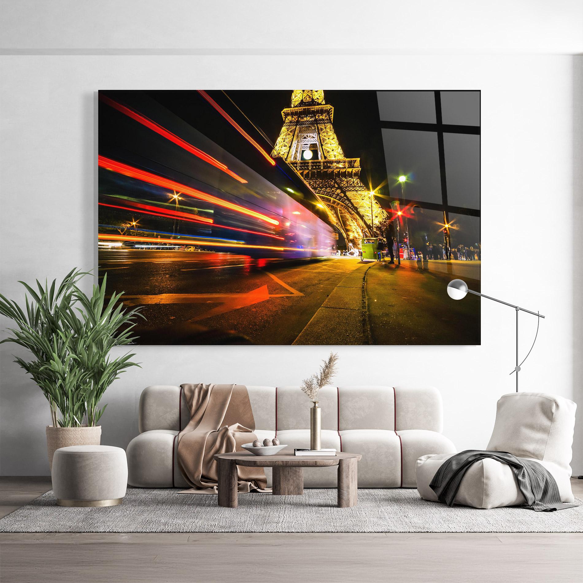 Glasbild Paris Moving Light mockup 9