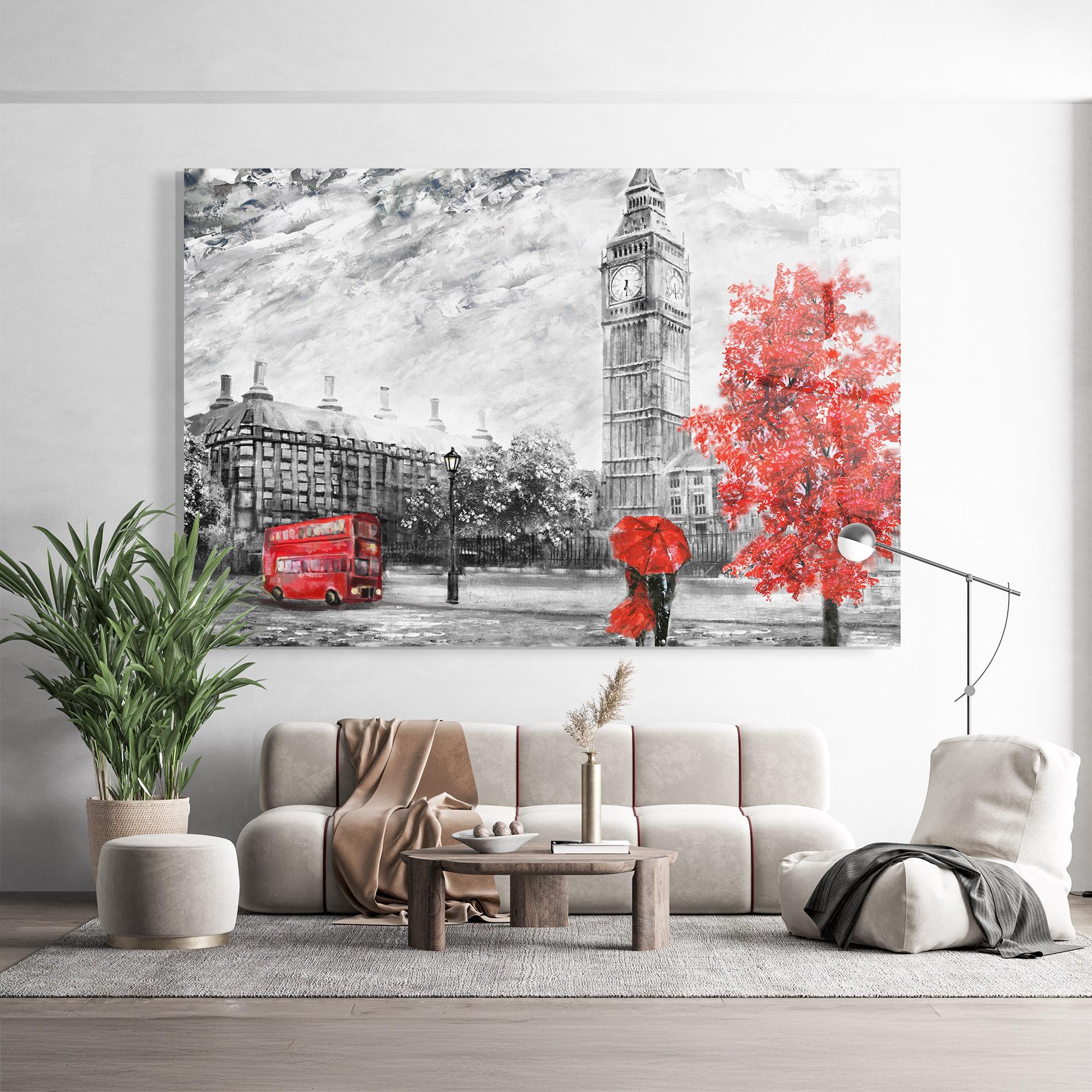 Glasbild Rainy London mockup 9
