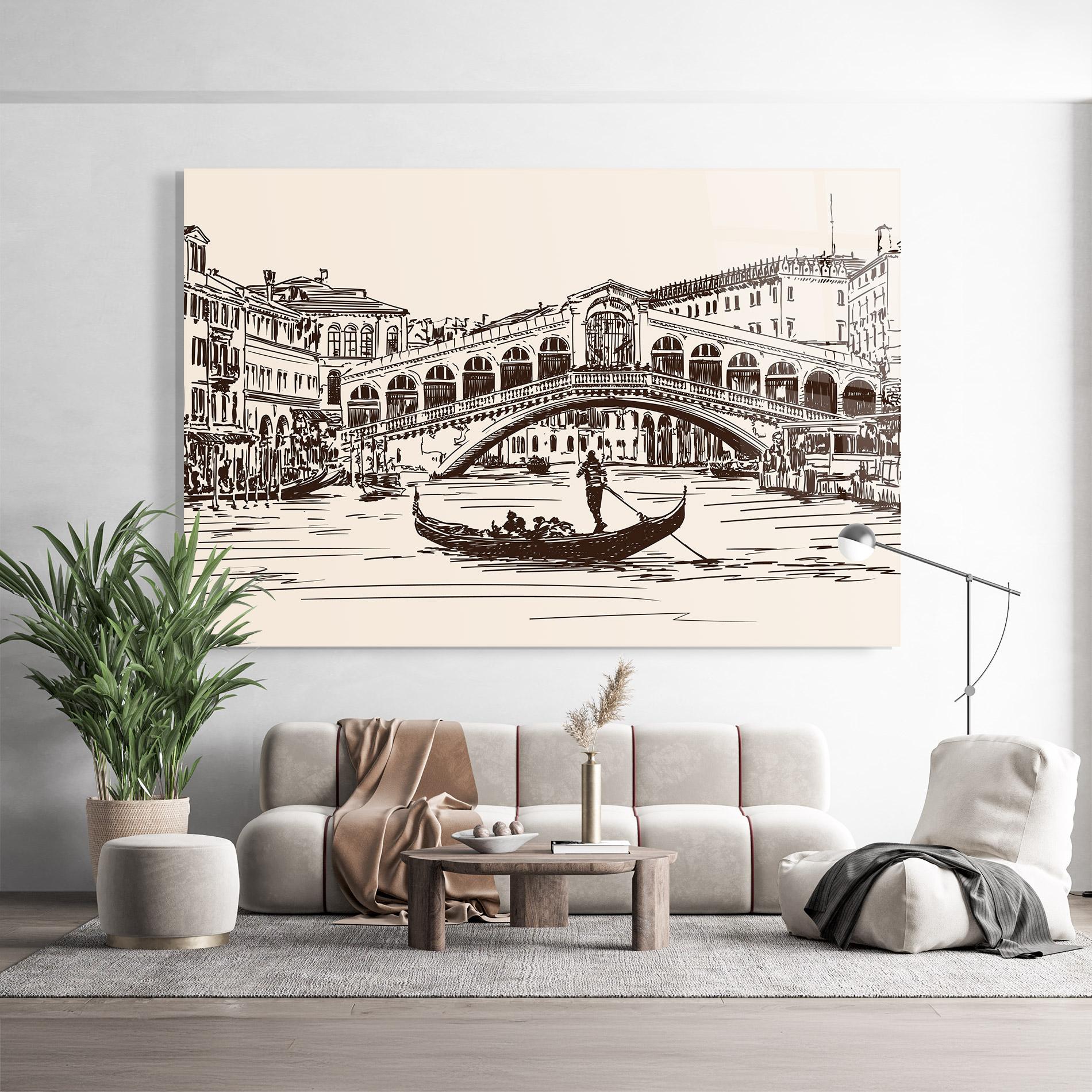 Glasbild Rialto Bridge mockup 9