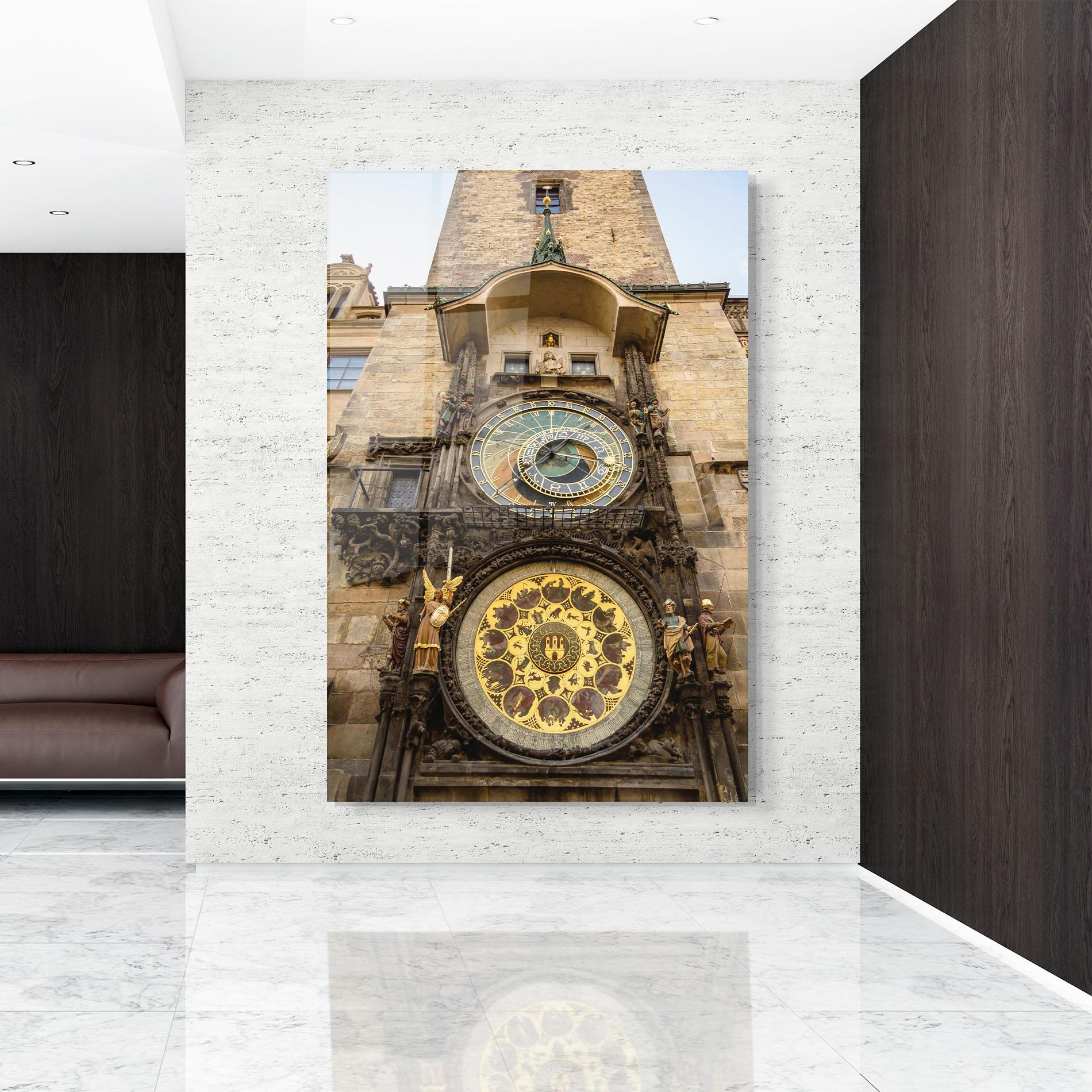 Glasbild Prague Clock mockup 9