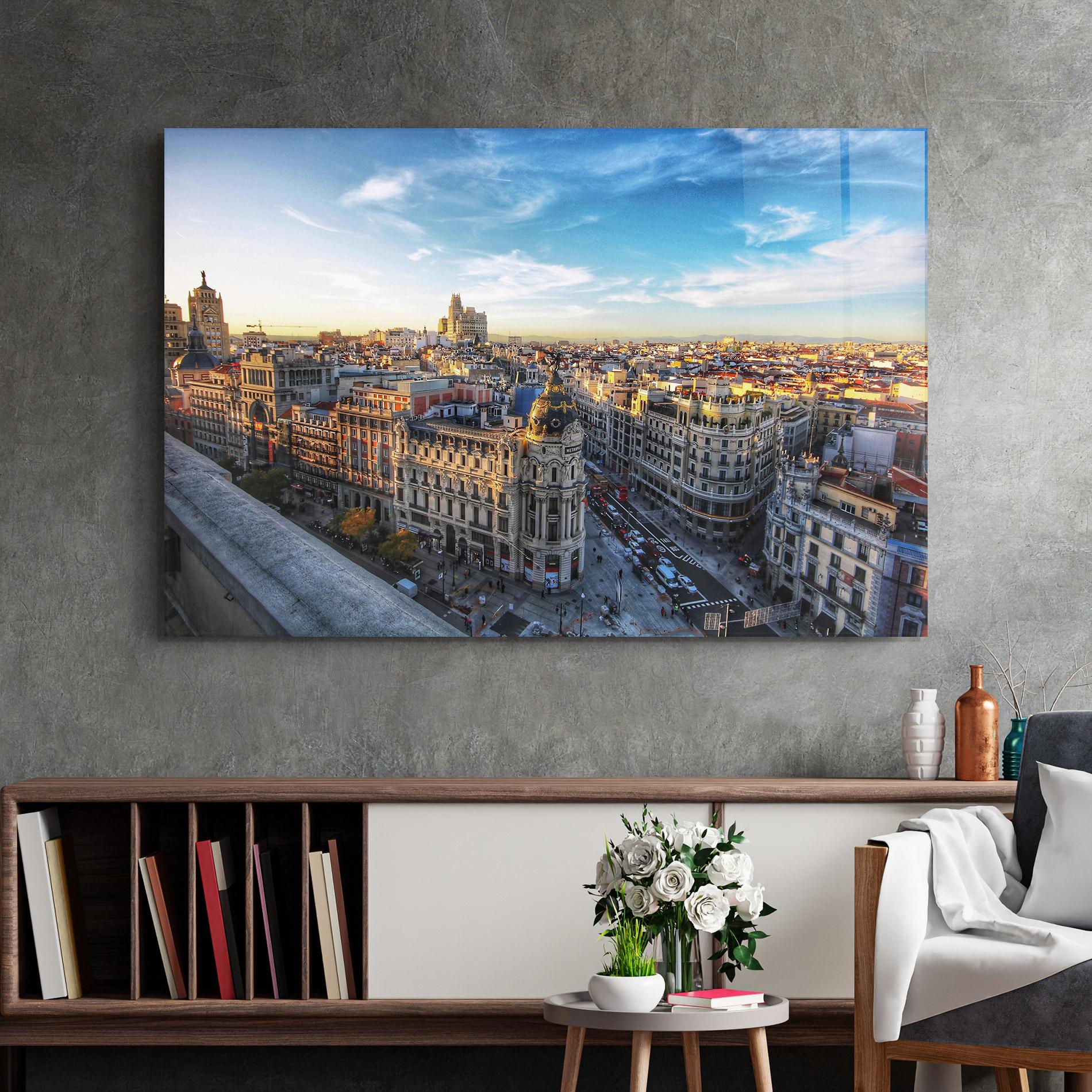 Glasbild Madrid View mockup 2