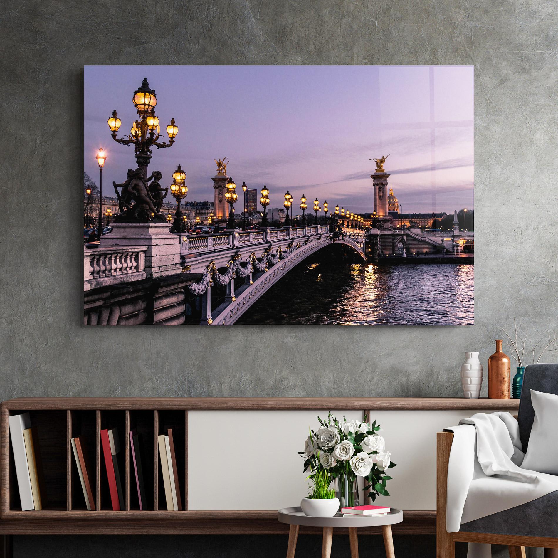 Glasbild Paris Bidge mockup 2