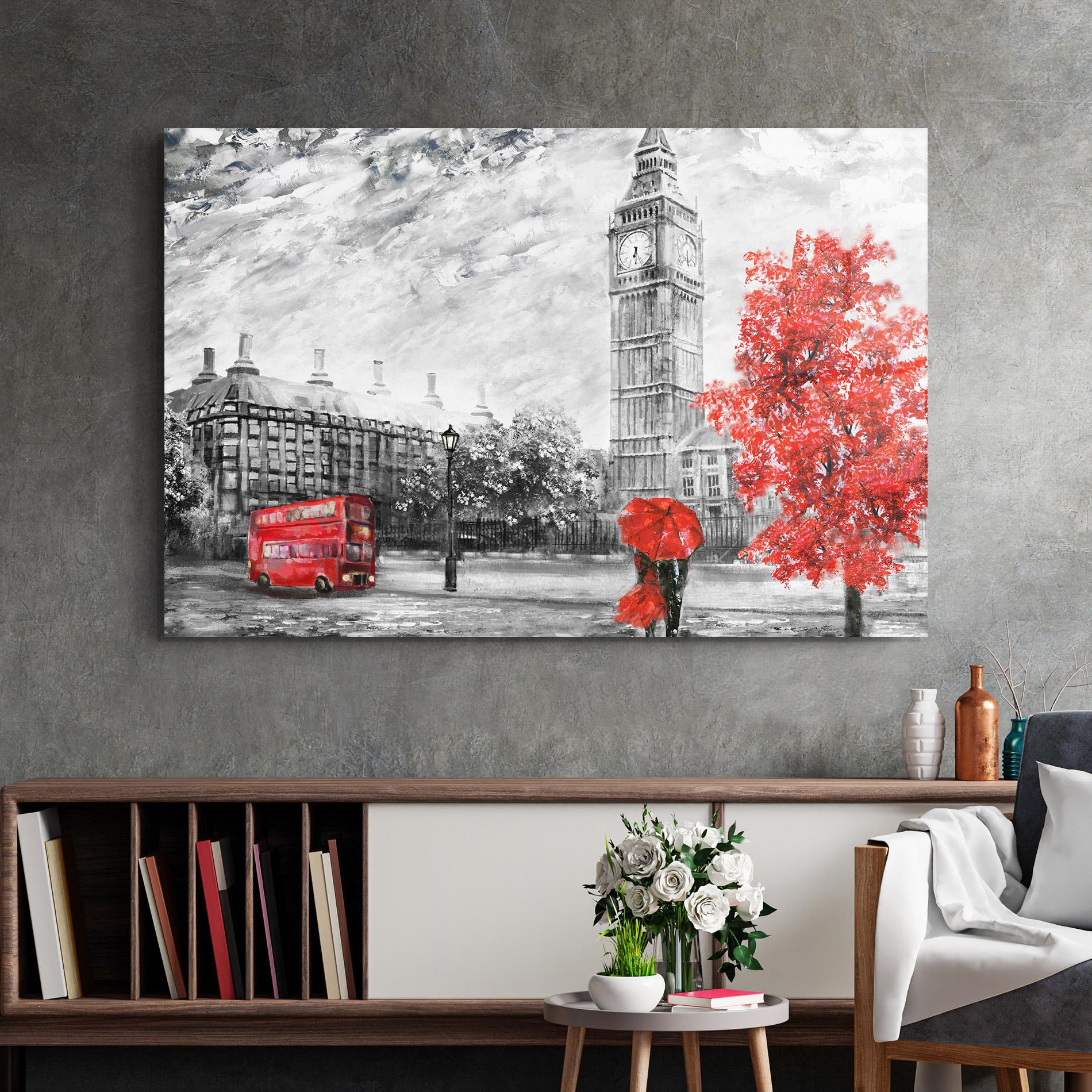 Glasbild Rainy London mockup 2