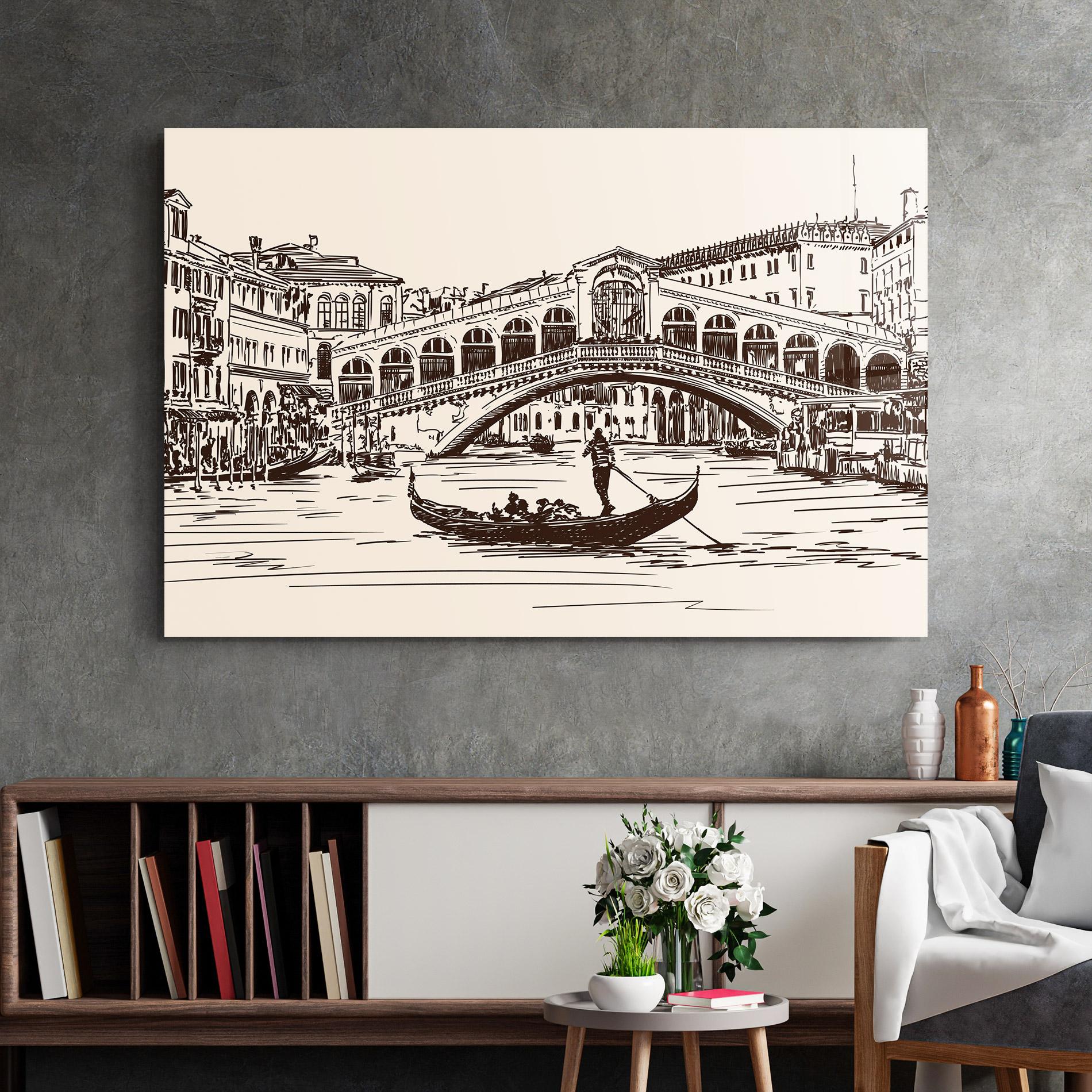 Glasbild Rialto Bridge mockup 2