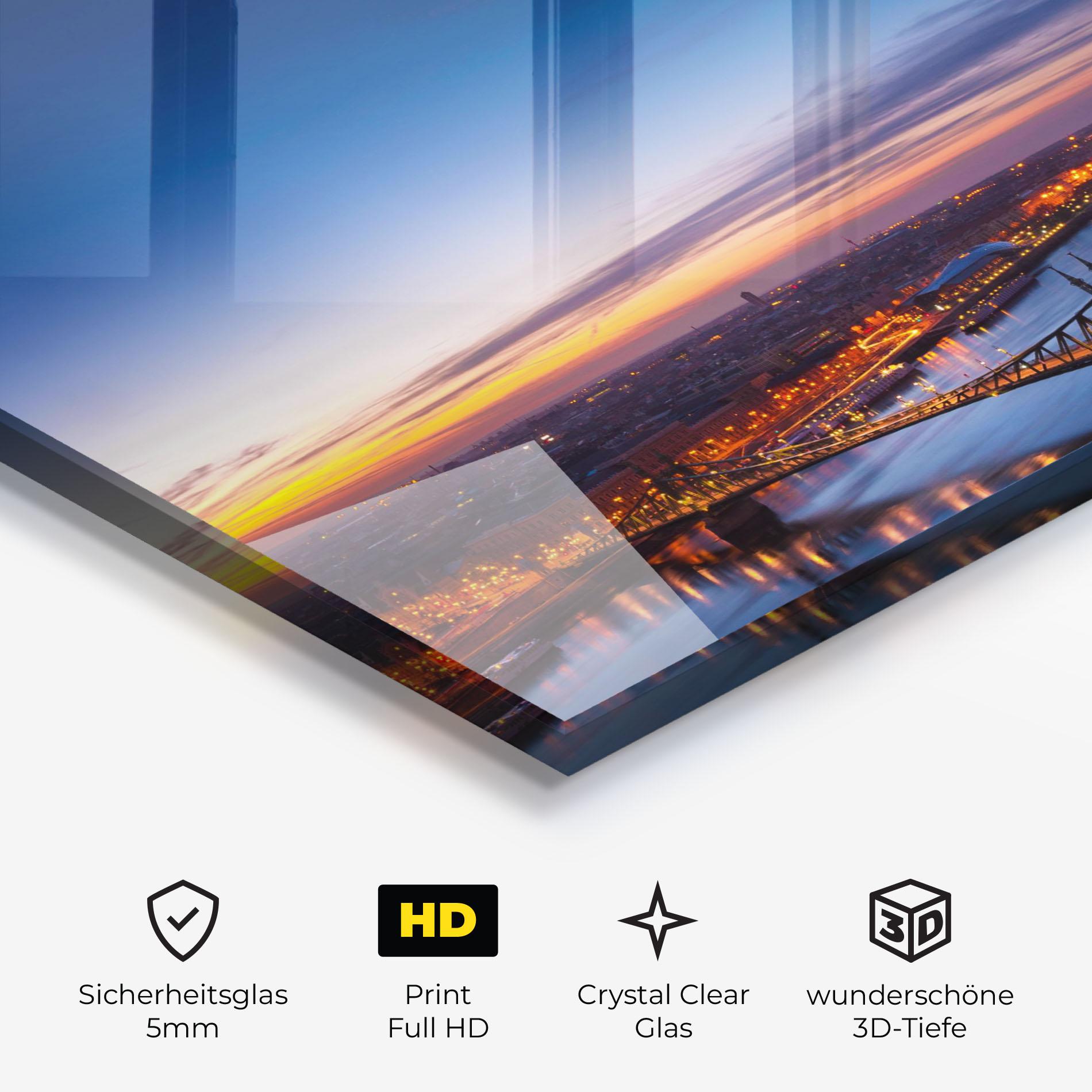 Glasbild Budapest Sunset mockup 3