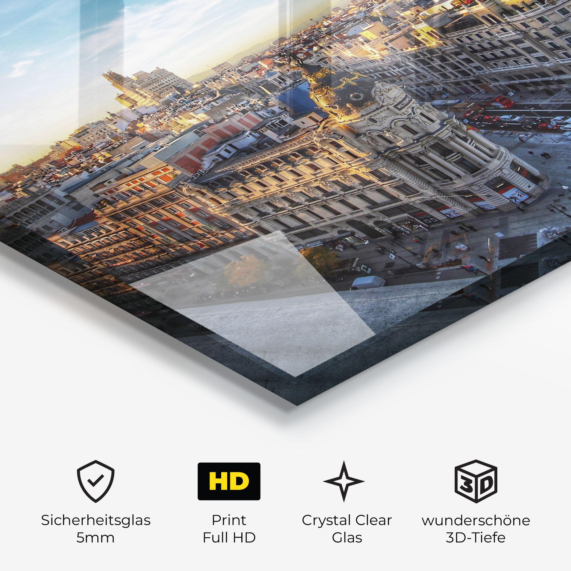 Glasbild Madrid View mockup 3