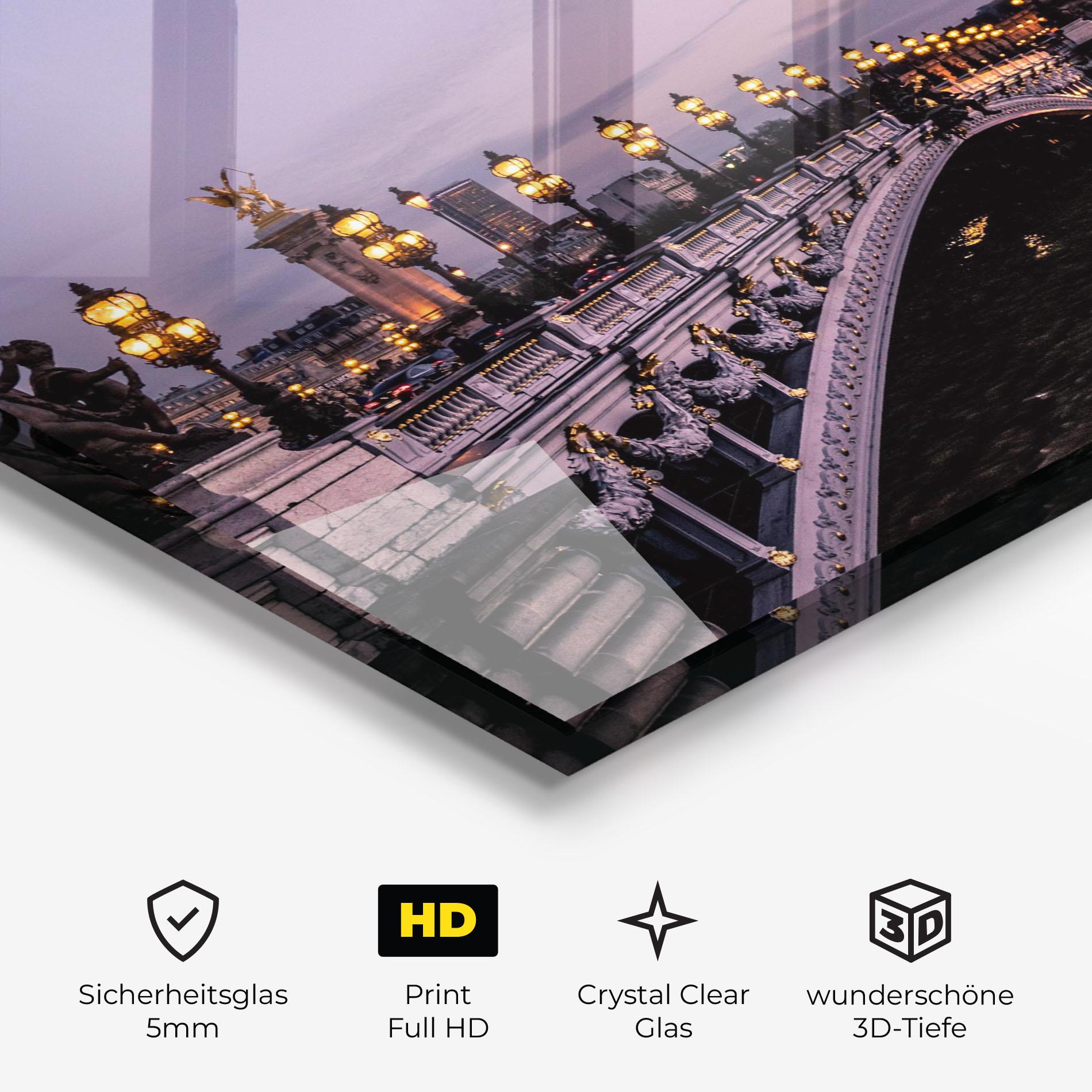 Glasbild Paris Bidge mockup 3