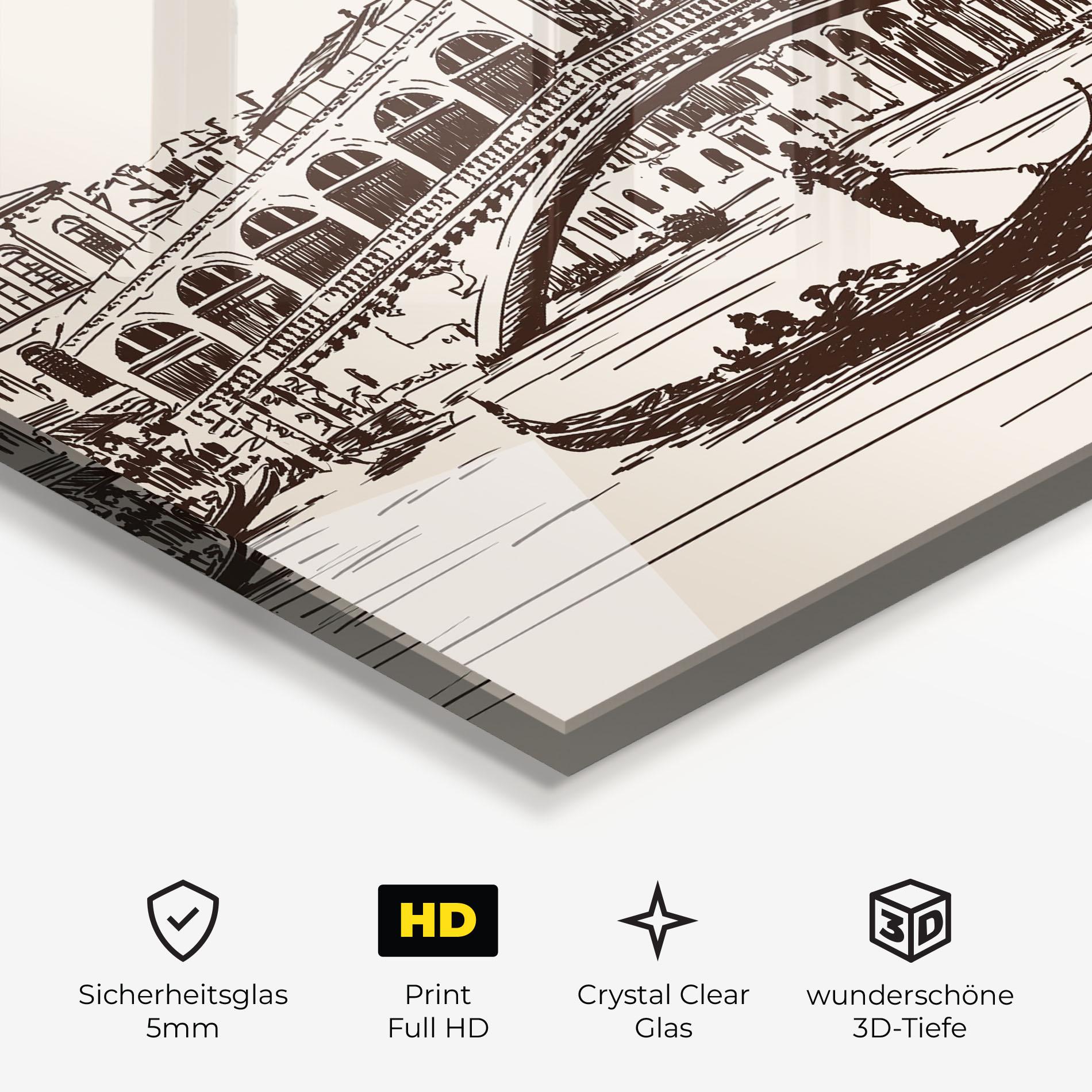 Glasbild Rialto Bridge mockup 3
