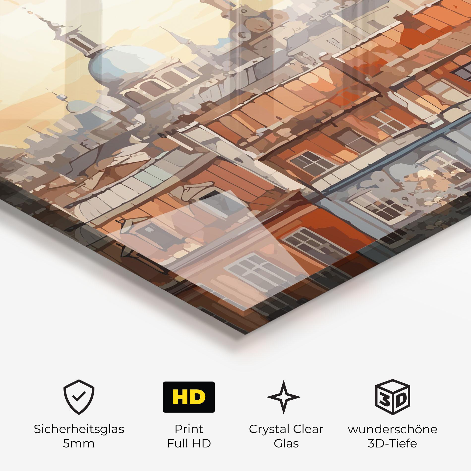 Glasbild Window City View mockup 3