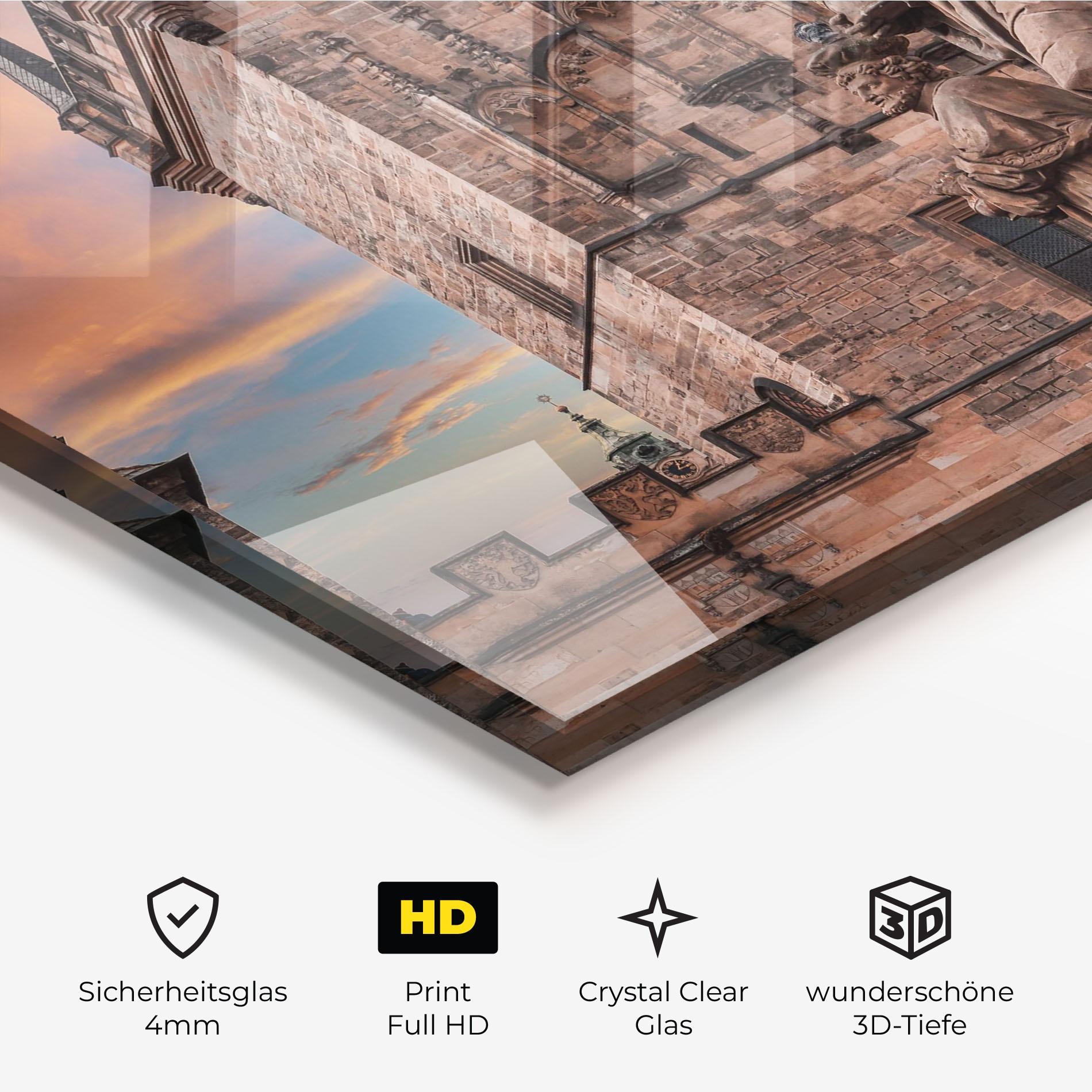 Glasbild Charles Bridge mockup 3