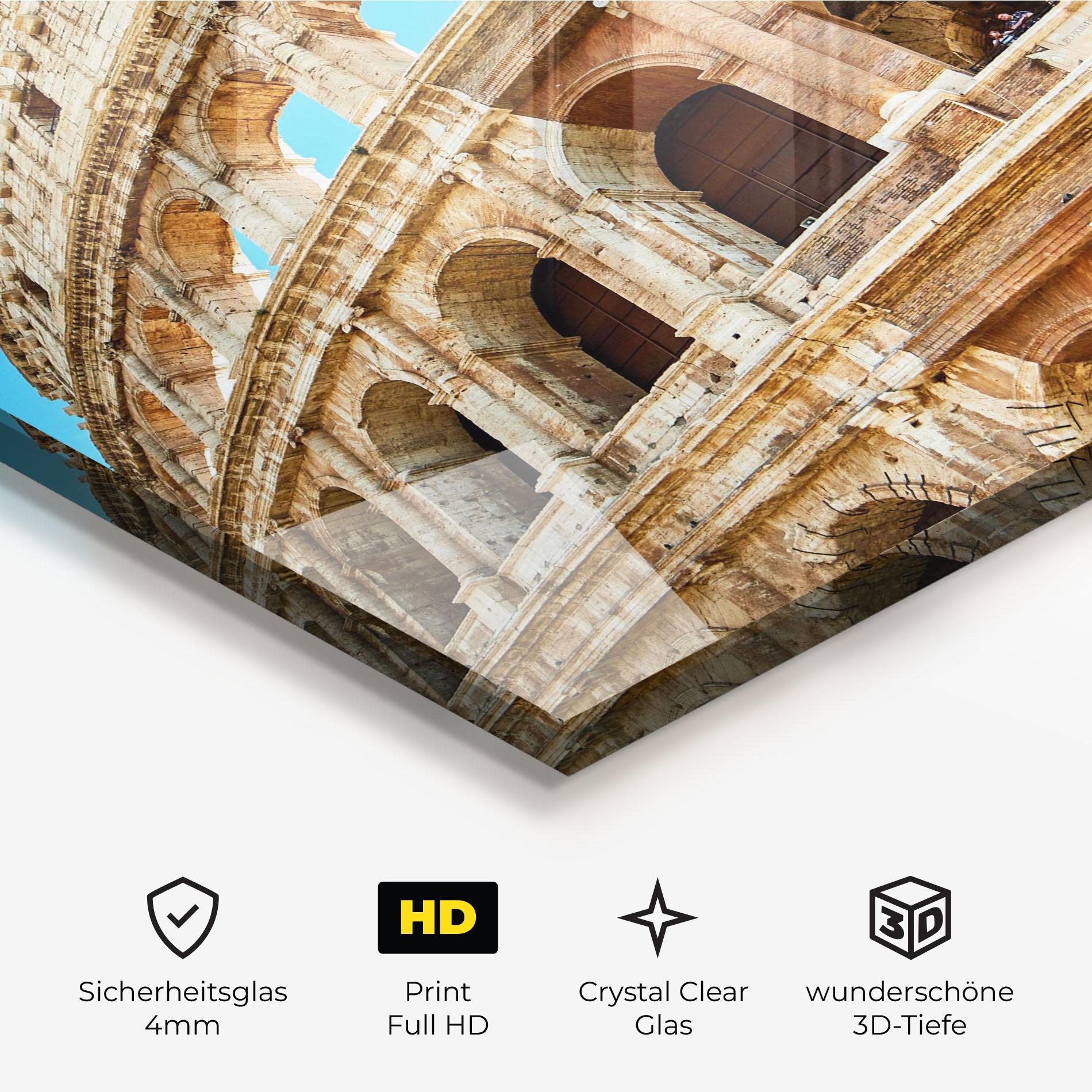 Glasbild Close Colosseum mockup 3