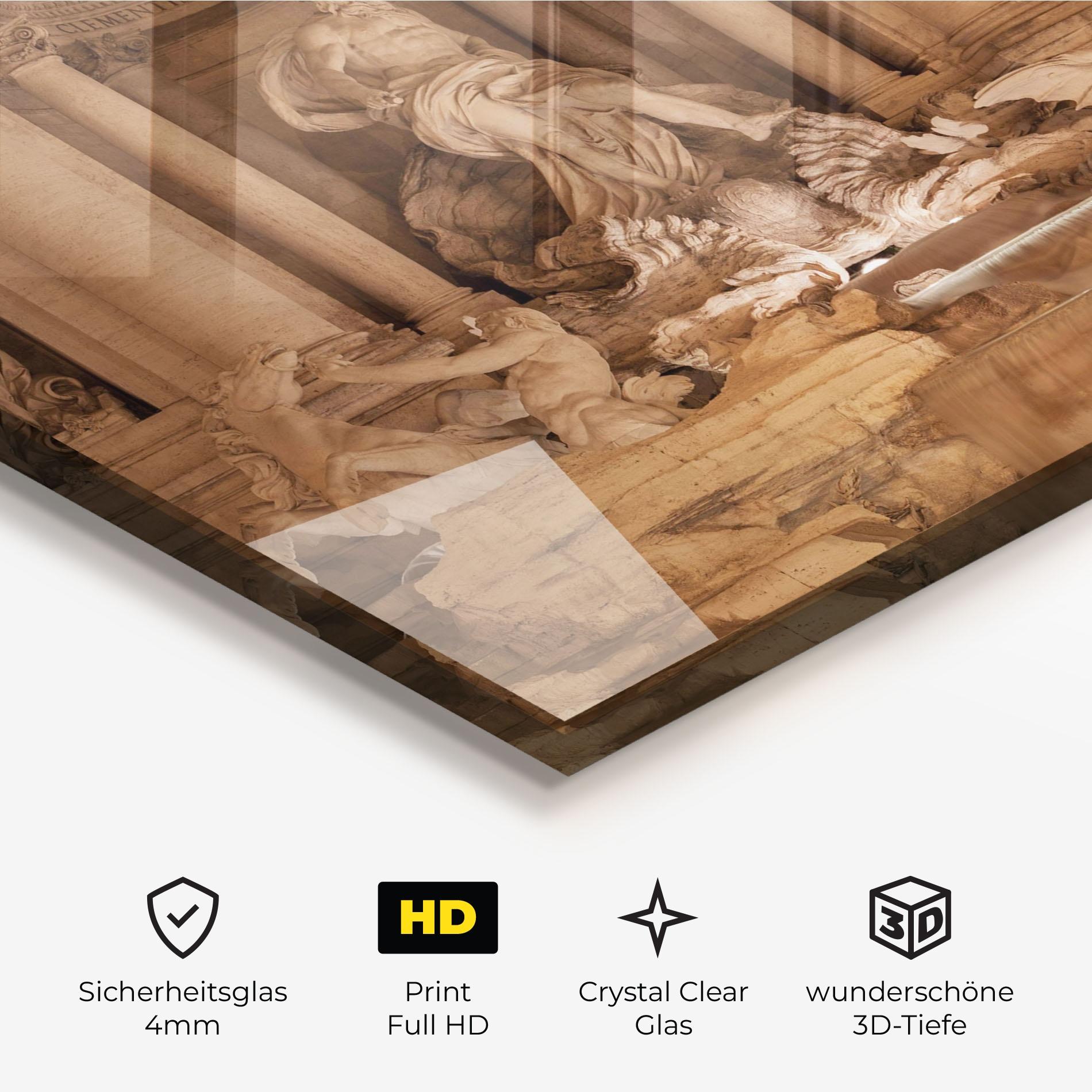 Glasbild Fontana Di Trevi mockup 3
