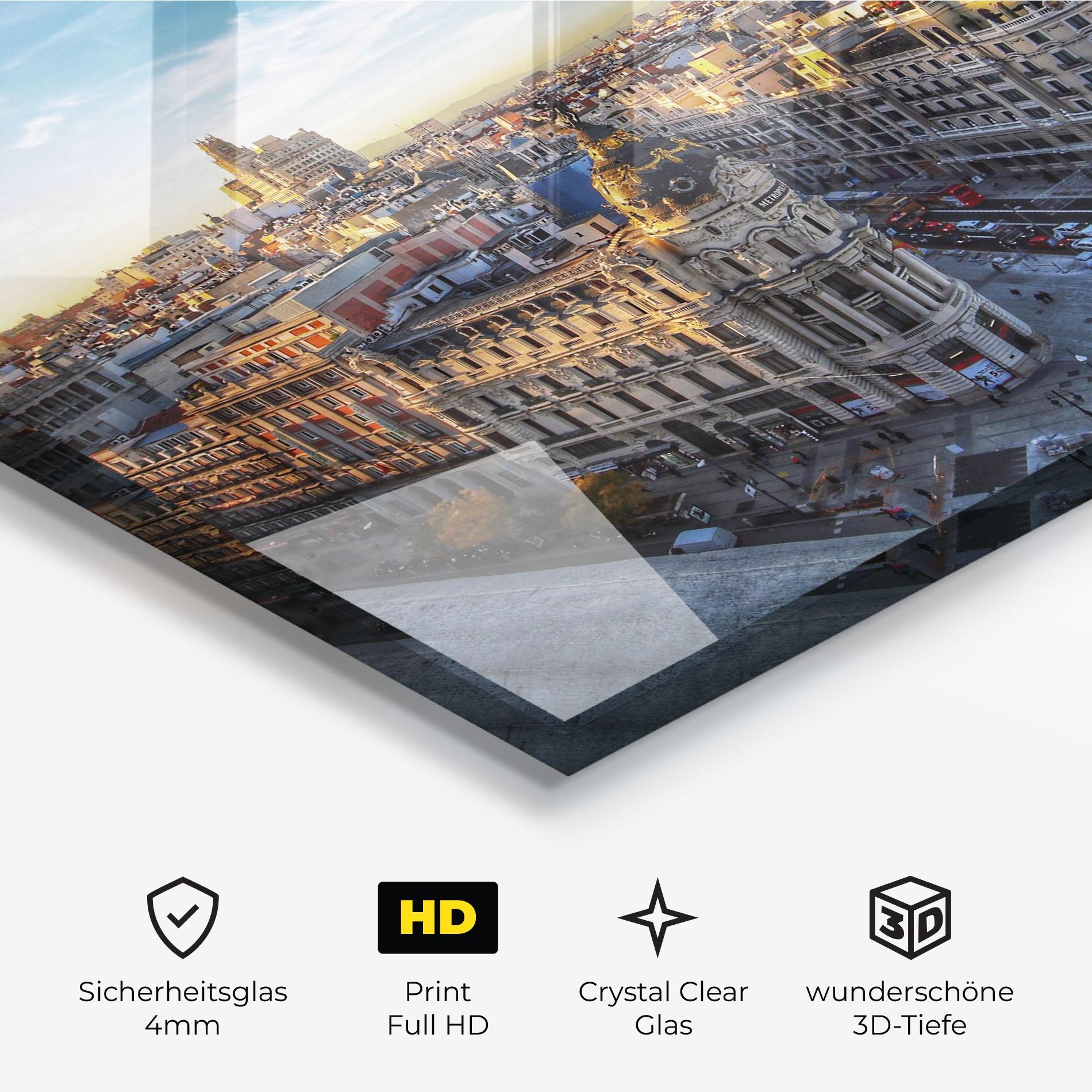 Glasbild Madrid View mockup 3