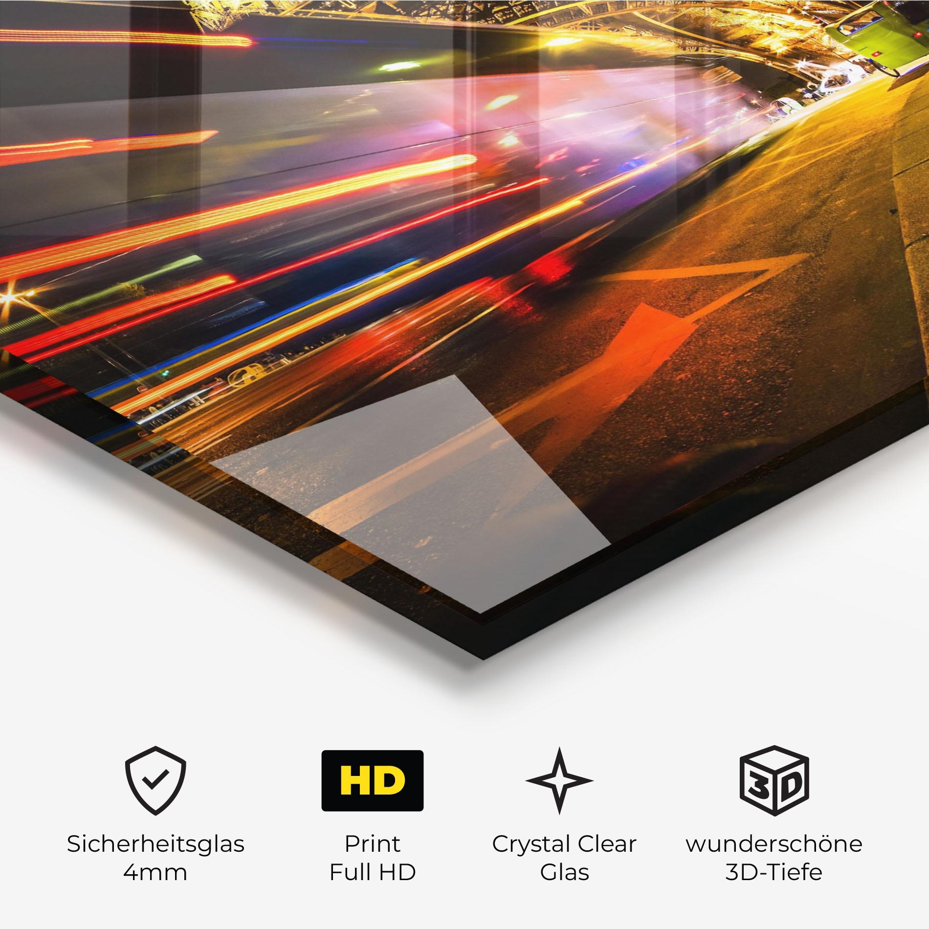 Glasbild Paris Moving Light mockup 3