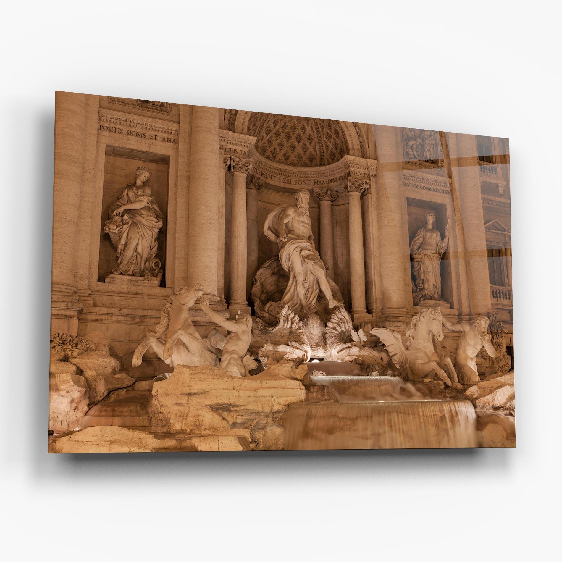 Glasbild Fontana Di Trevi mockup 6