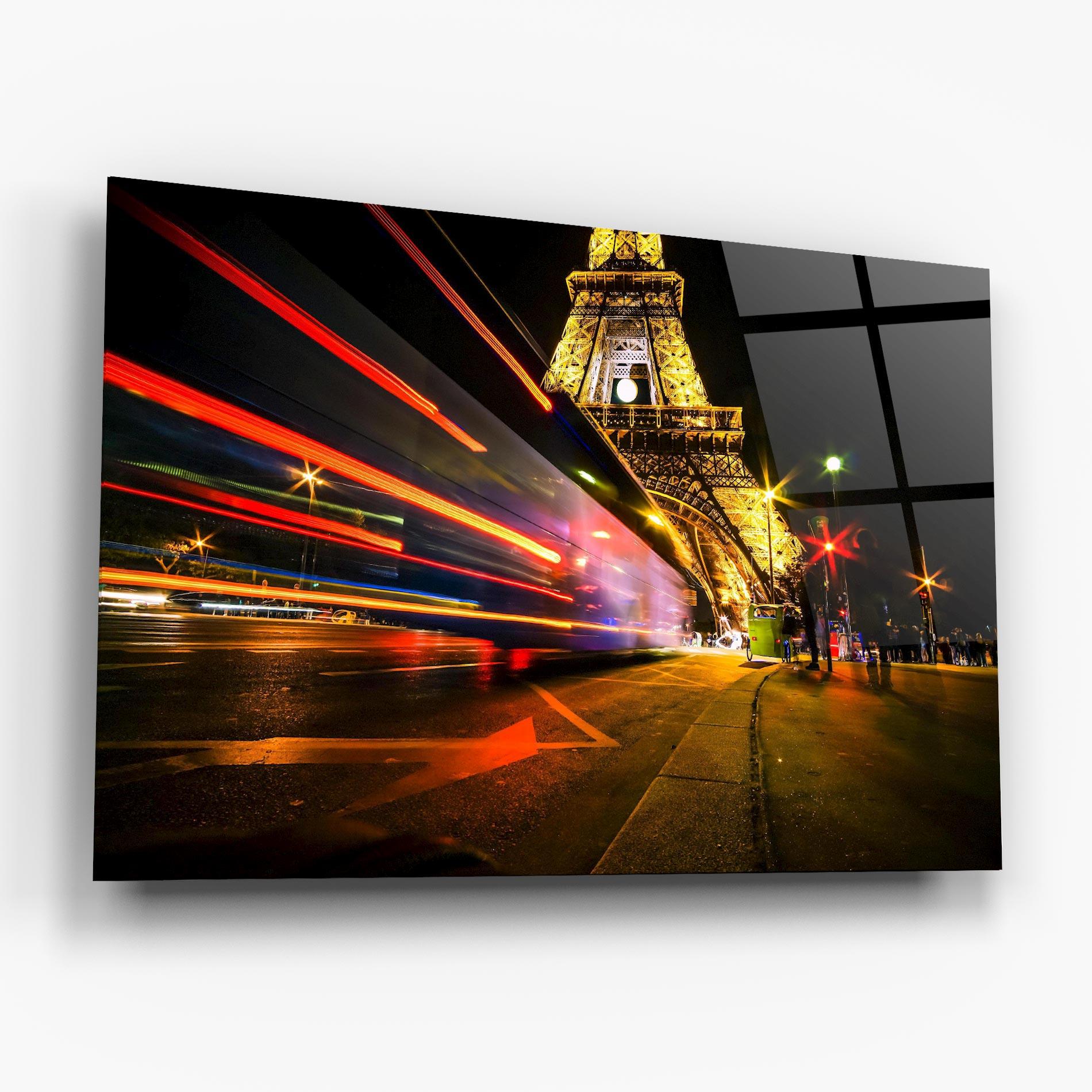 Glasbild Paris Moving Light mockup 6