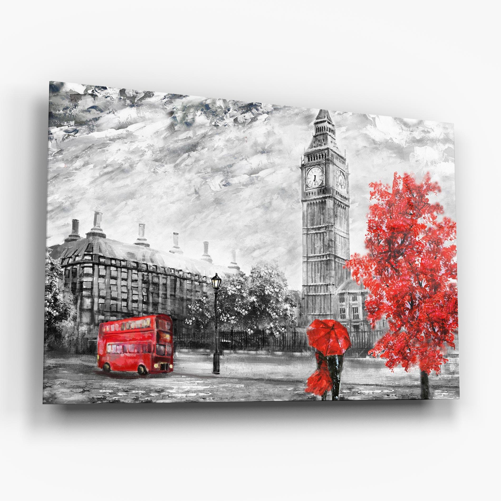 Glasbild Rainy London mockup 6