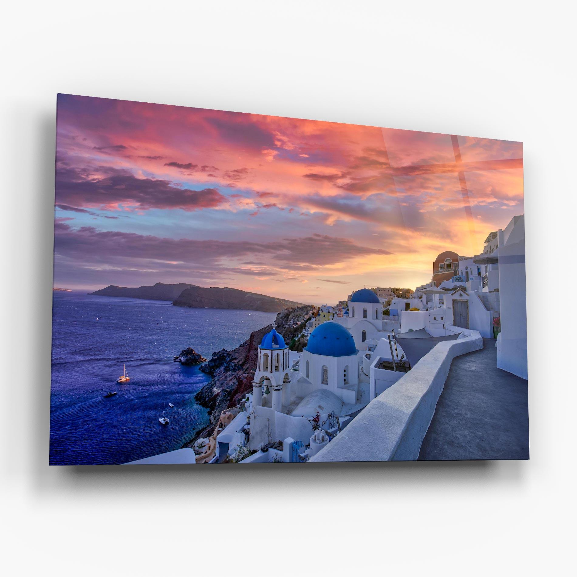 Glasbild Santorini View mockup 6