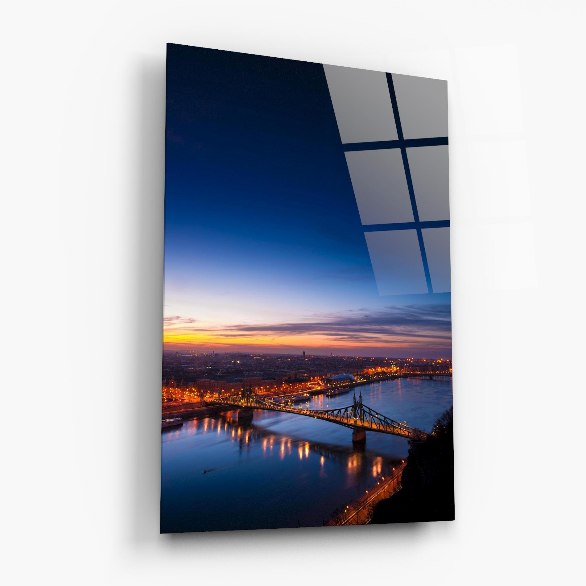 Glasbild Budapest Sunset mockup 6