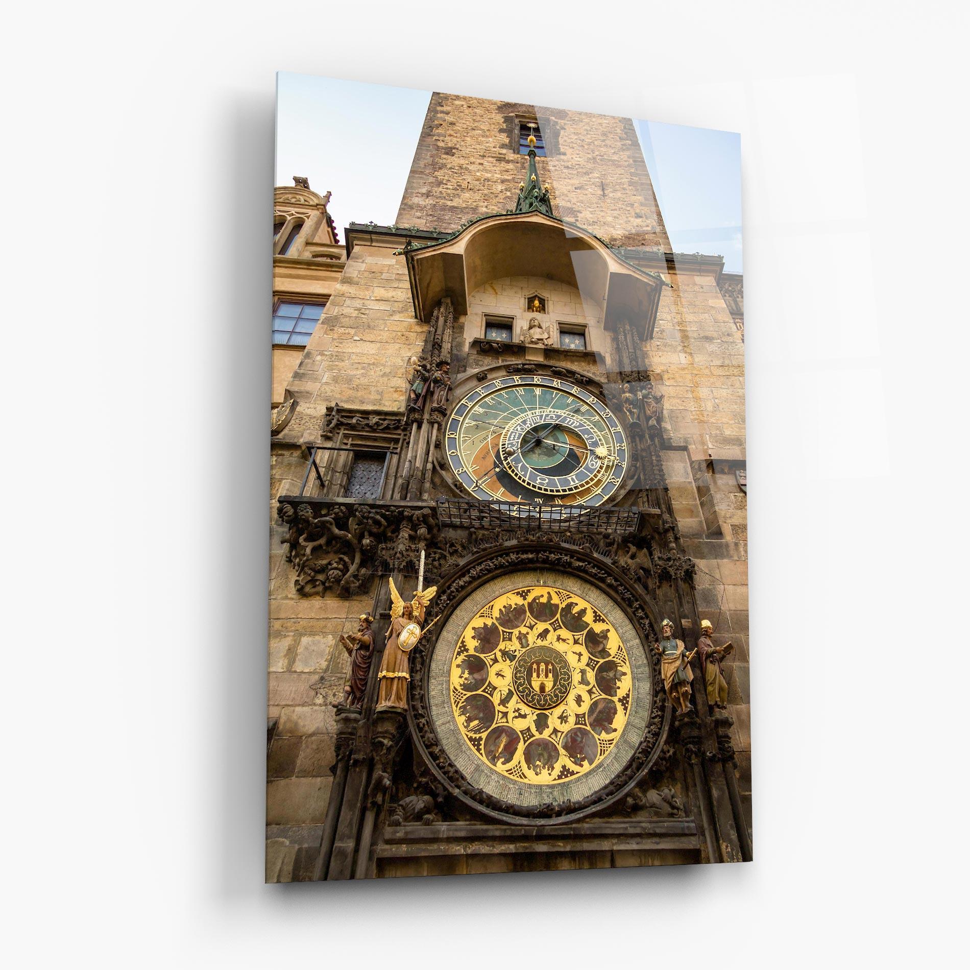 Glasbild Prague Clock mockup 6