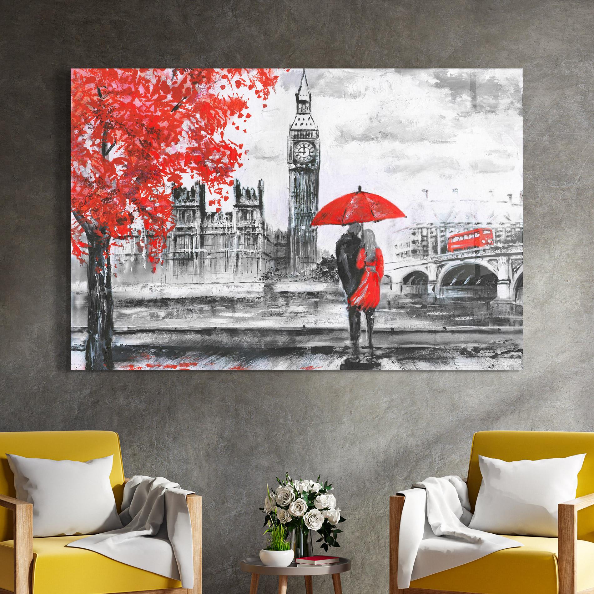 Glasbild London Love mockup 4