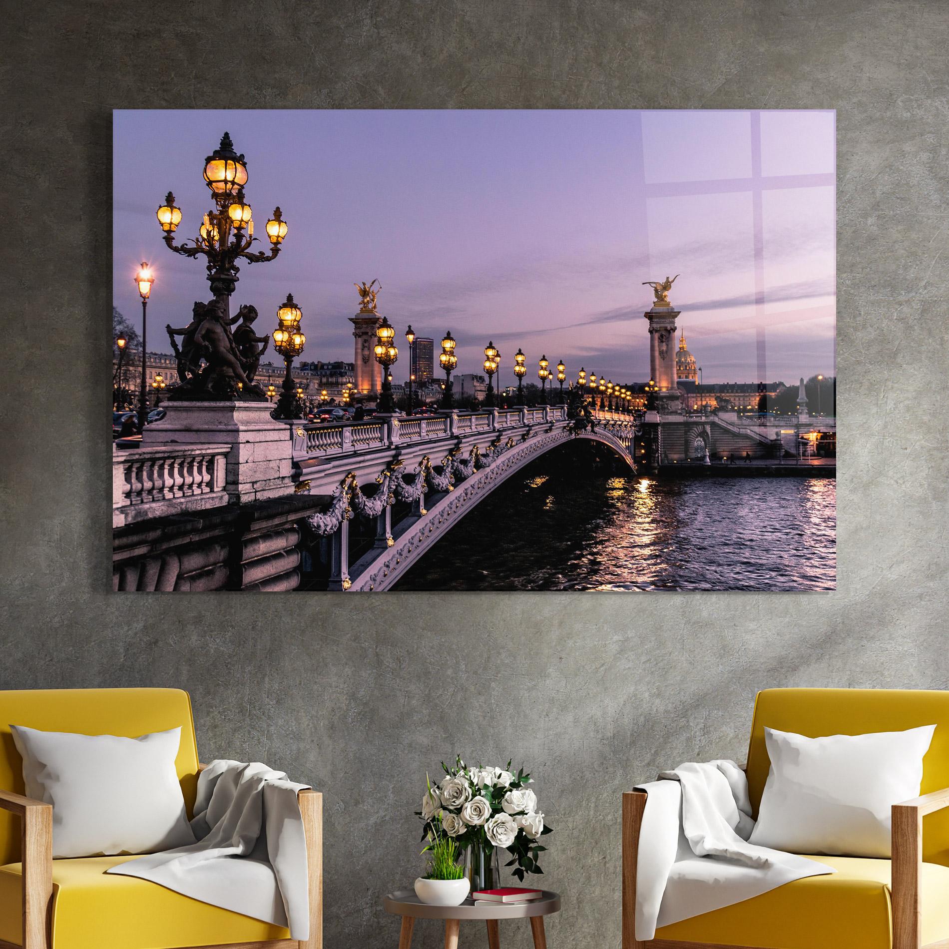 Glasbild Paris Bidge mockup 4