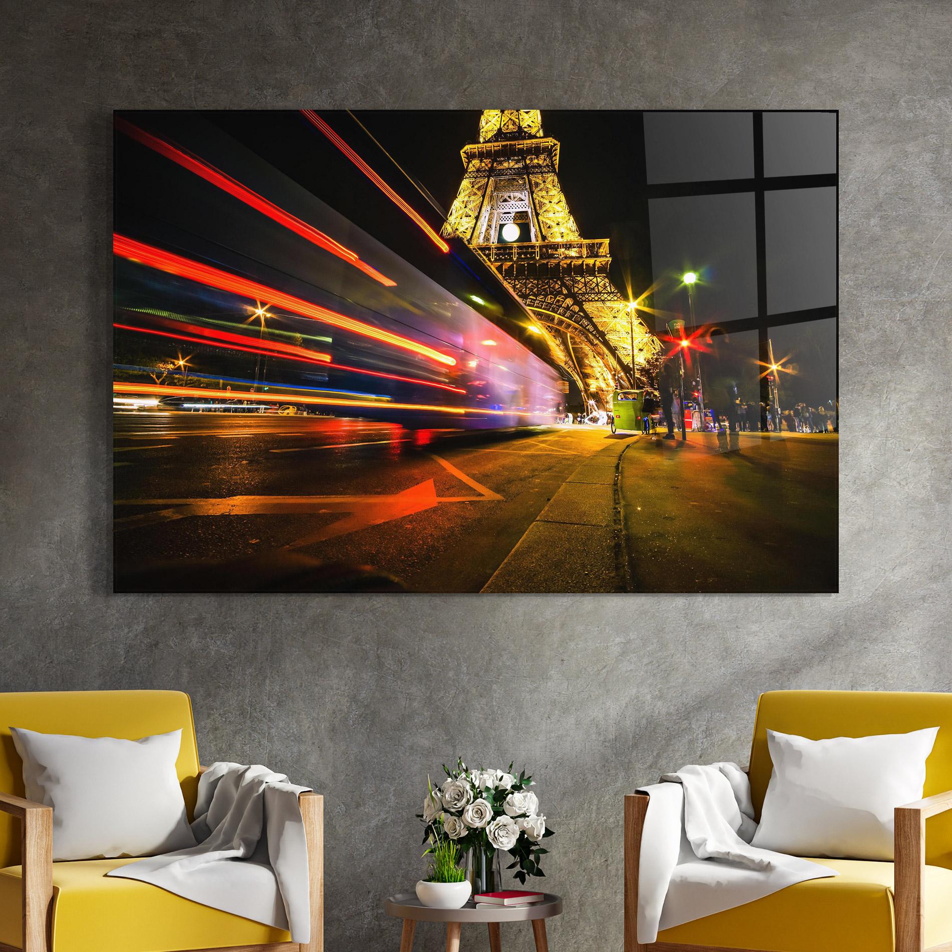 Glasbild Paris Moving Light mockup 4