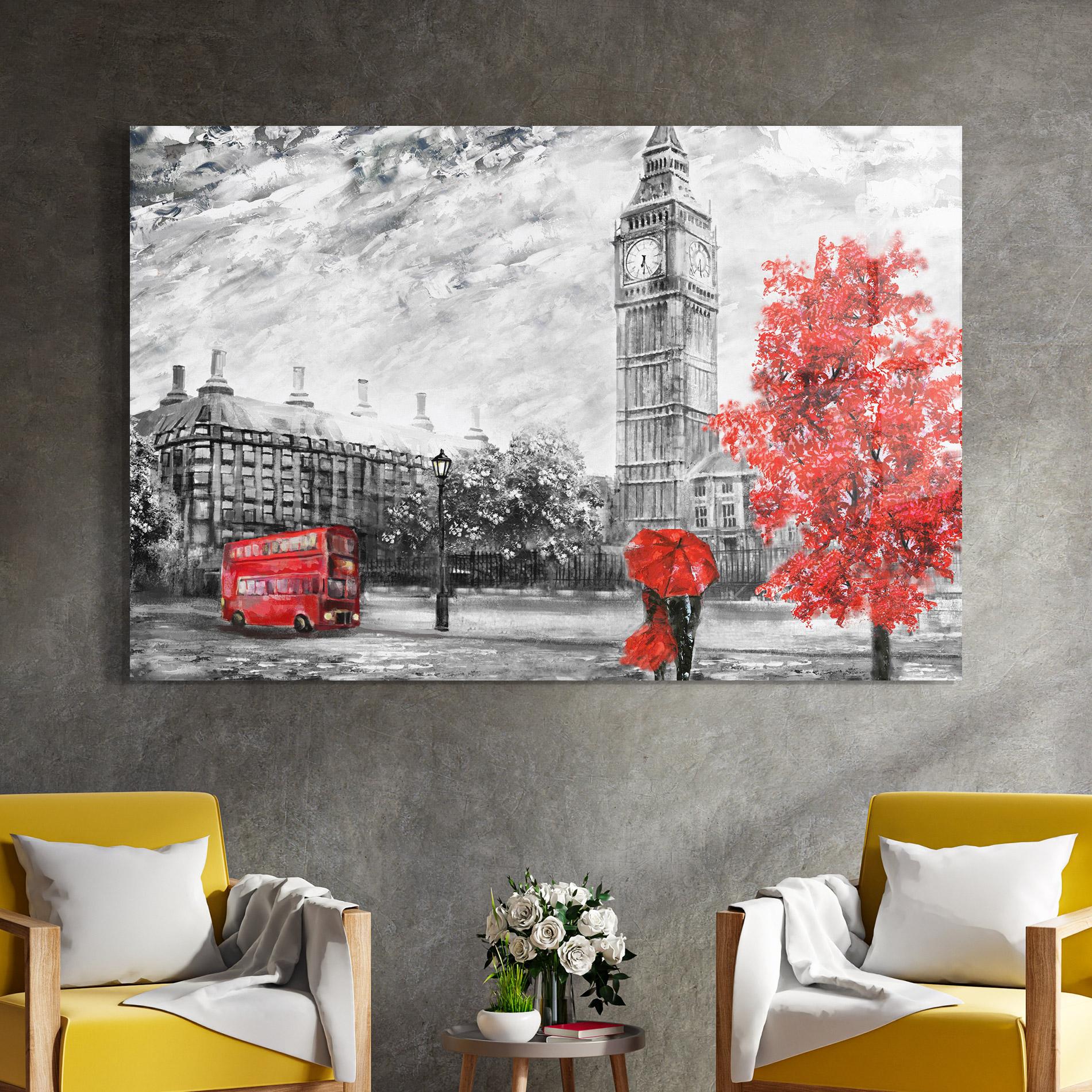 Glasbild Rainy London mockup 4